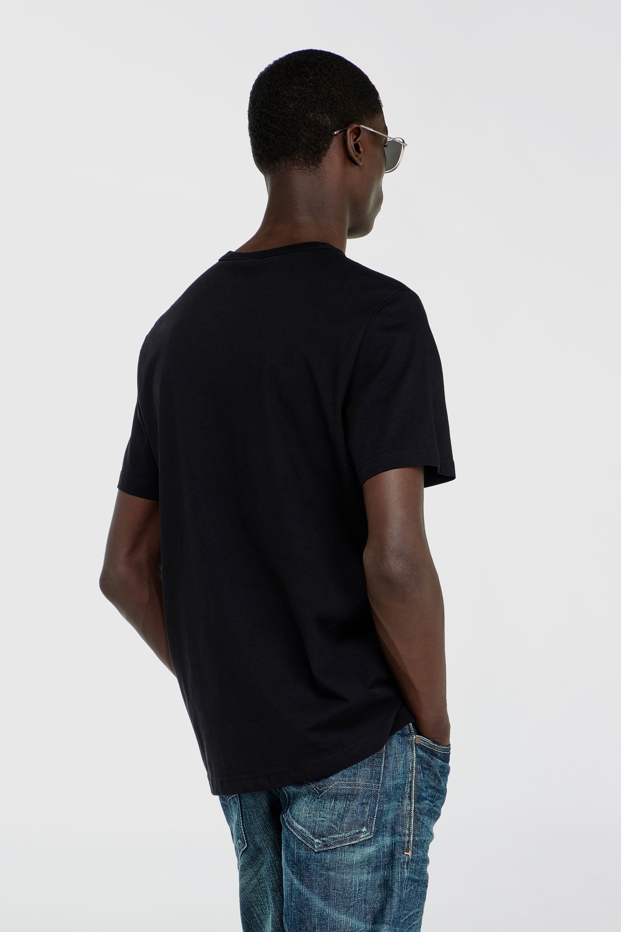Men's Crew Neck T-Shirt with Metallic Oval D | Diesel® US