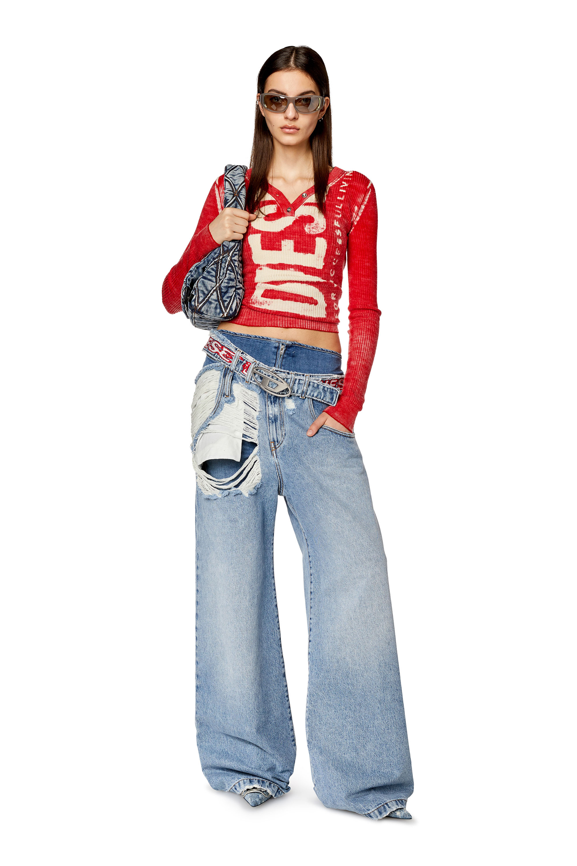 M-ARITA Woman: Printed wool jumper with logo | Diesel