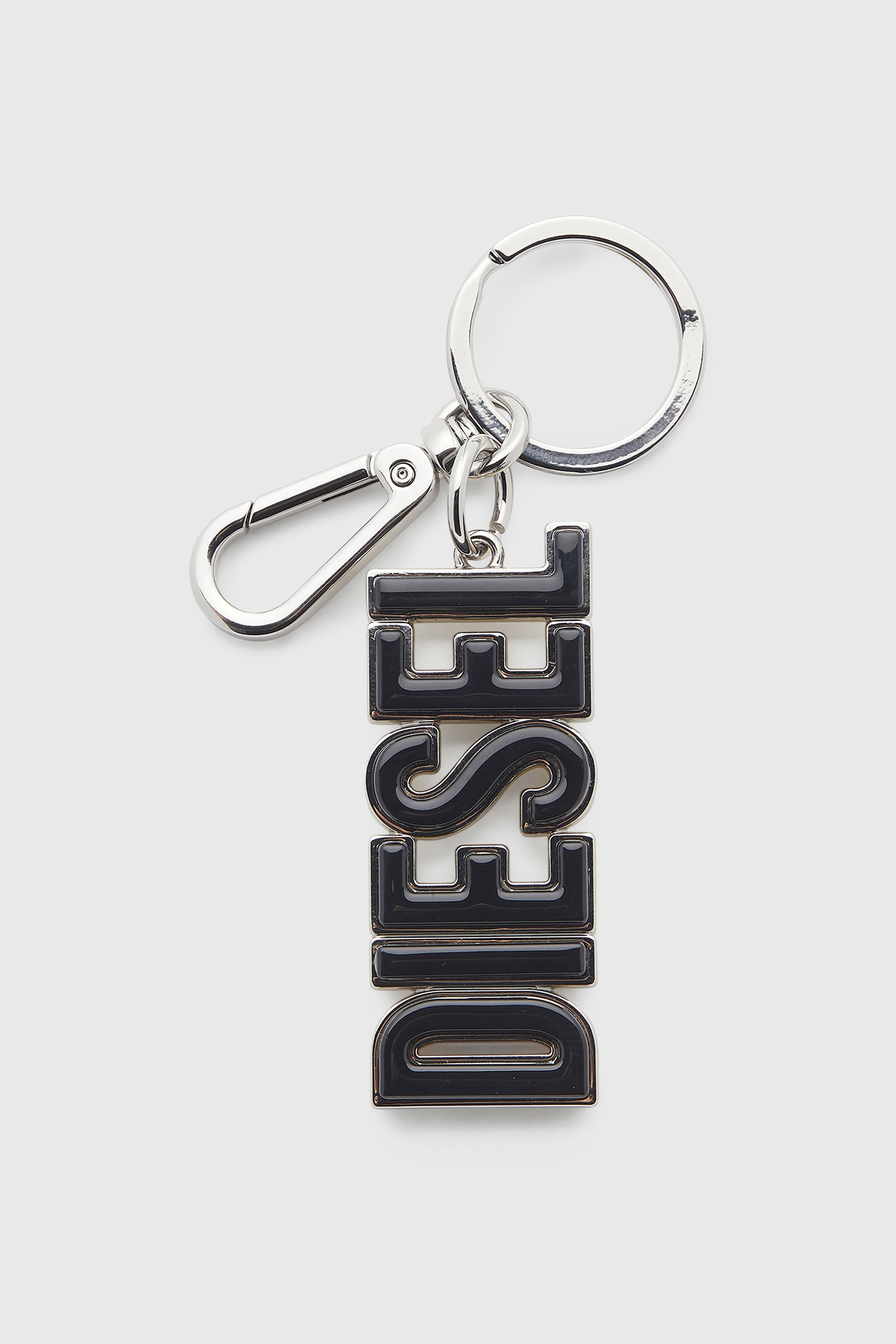 Diesel - DSL 3D KEY RING, Male's Metal and resin DIESEL keyring in Black/Yellow - 1