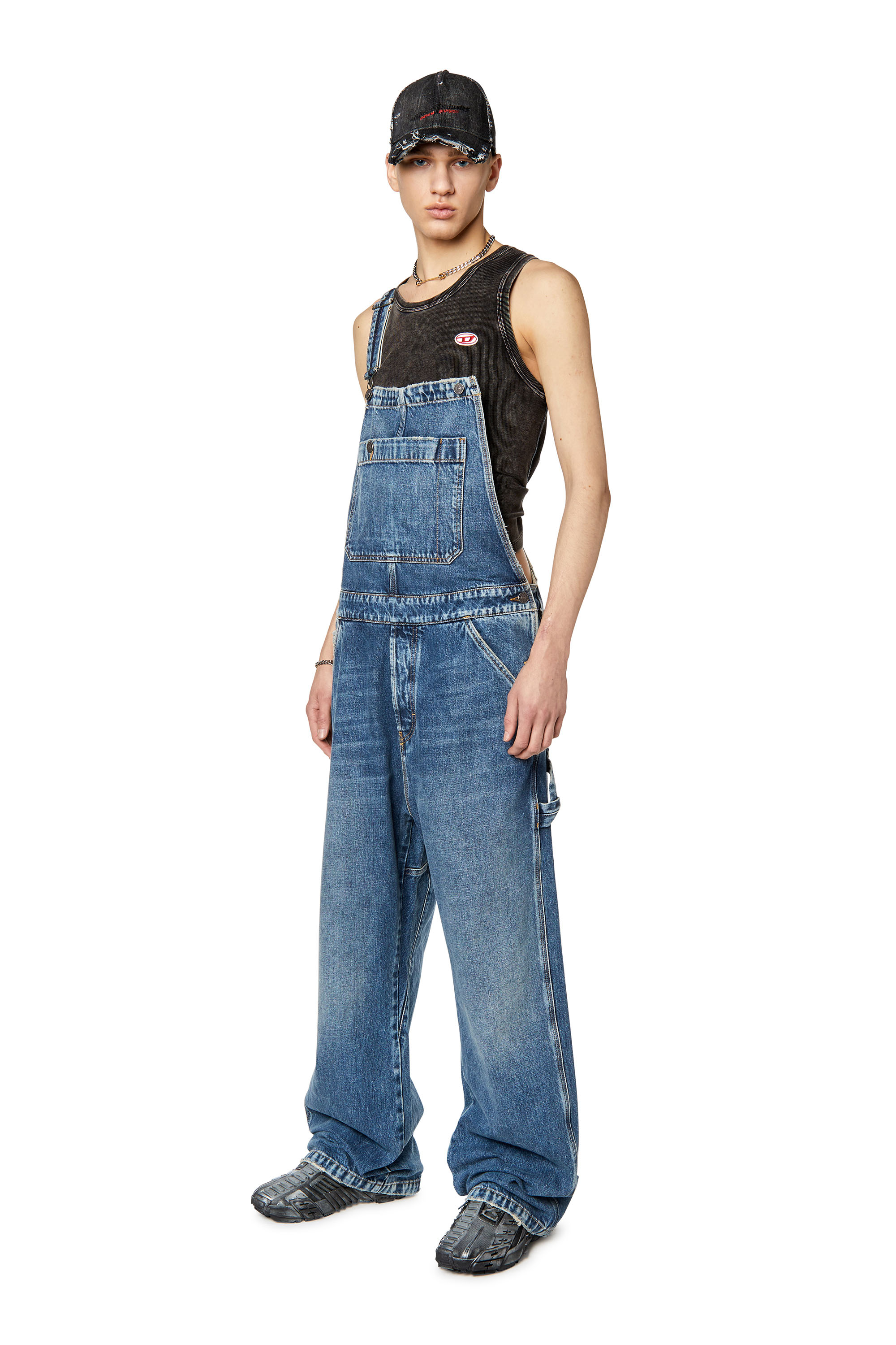 D-JUMP-WORK Man: Denim workwear dungarees | Diesel
