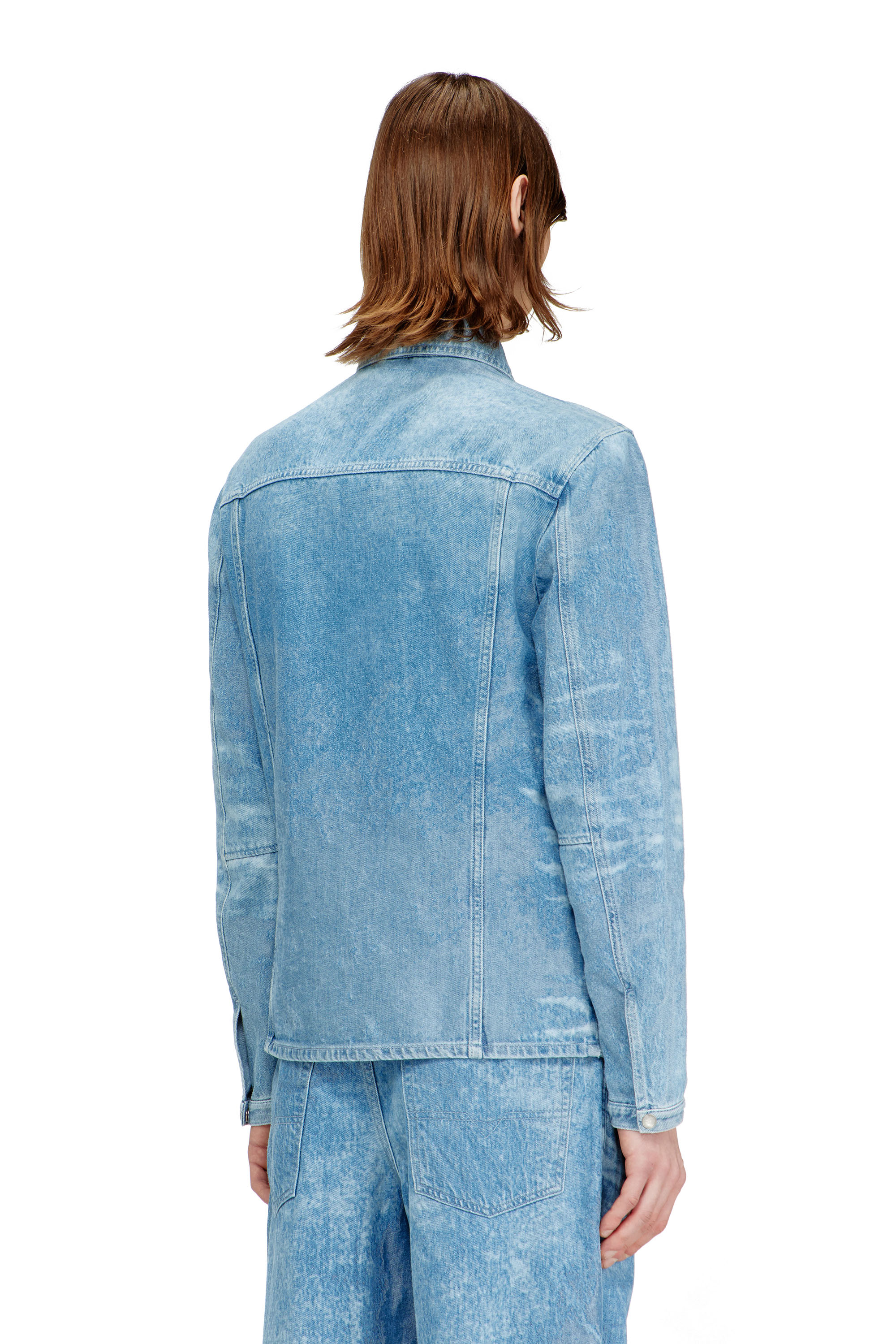Diesel - D-SERON-FSI, Chaqueta de denim satinado Hombre in Azul marino - 4