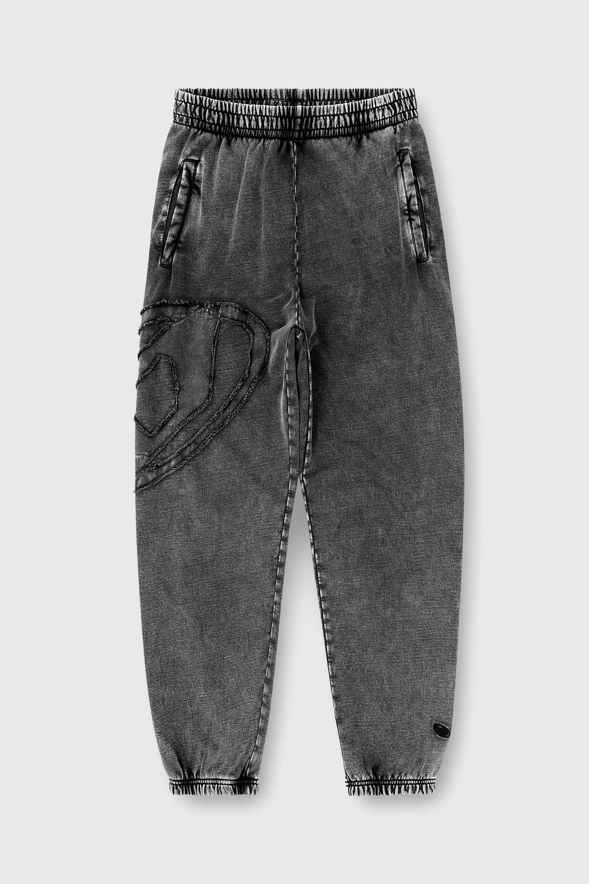 Diesel - P-MARKY-DEN, Pantalon en coton biologique avec &eacute;cusson Oval D Homme in Gris - 2