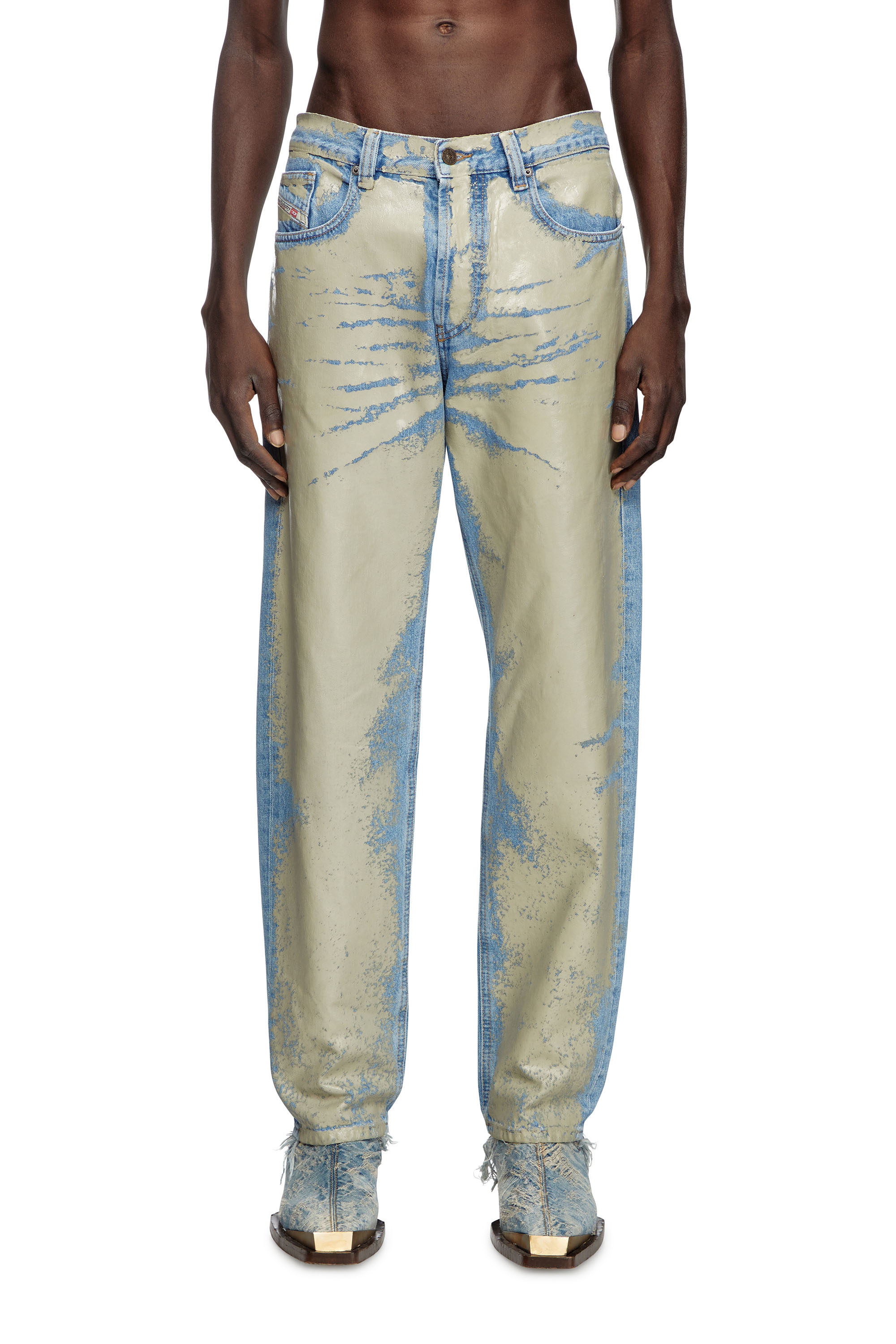 Diesel - Male's Regular Jeans 2024 D-Macs 007AL, Light Brown - 1