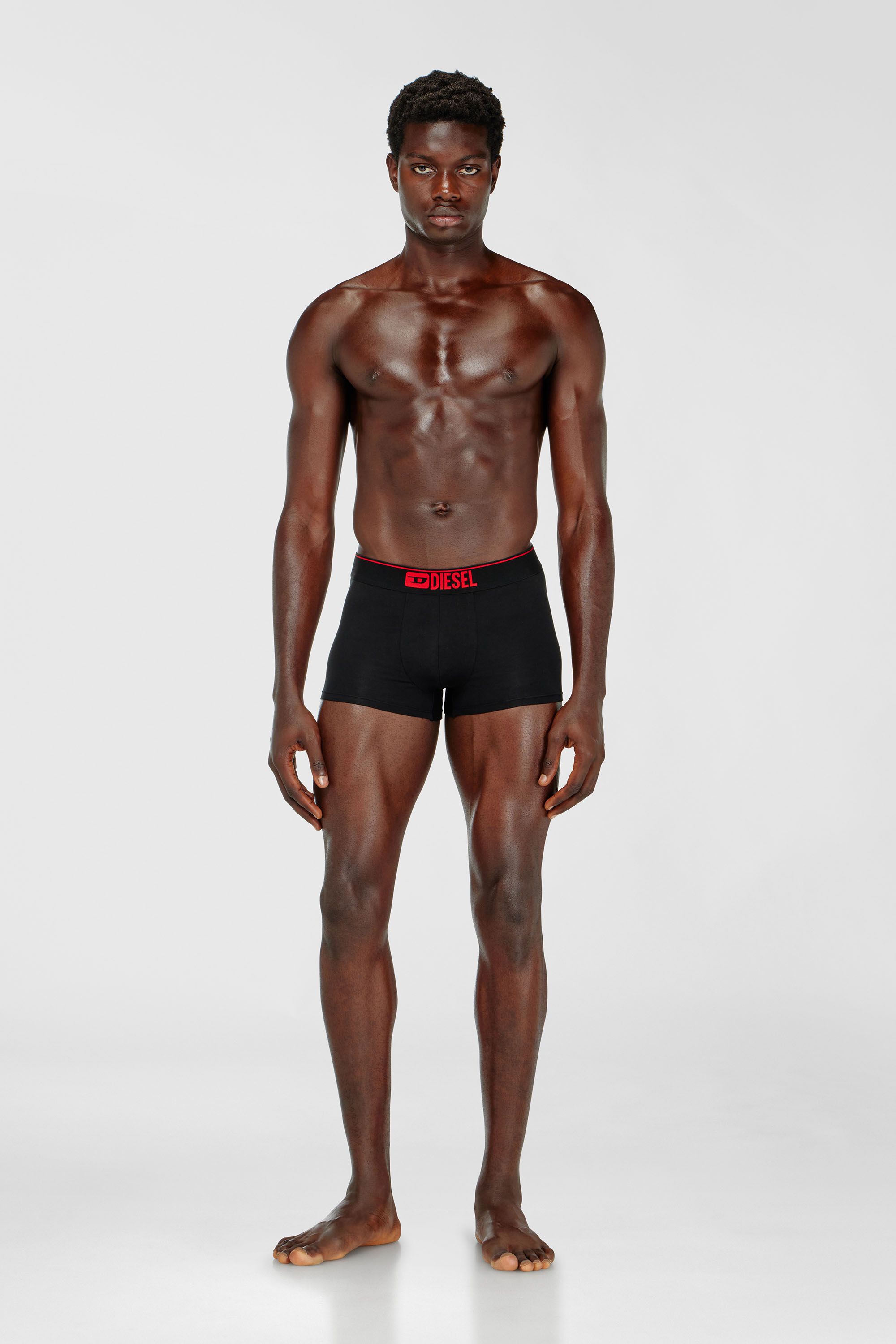 Diesel - UMBX-DAMIENTHREEPACK, Man's Three-pack of plain boxer briefs in Blue/Red - 2
