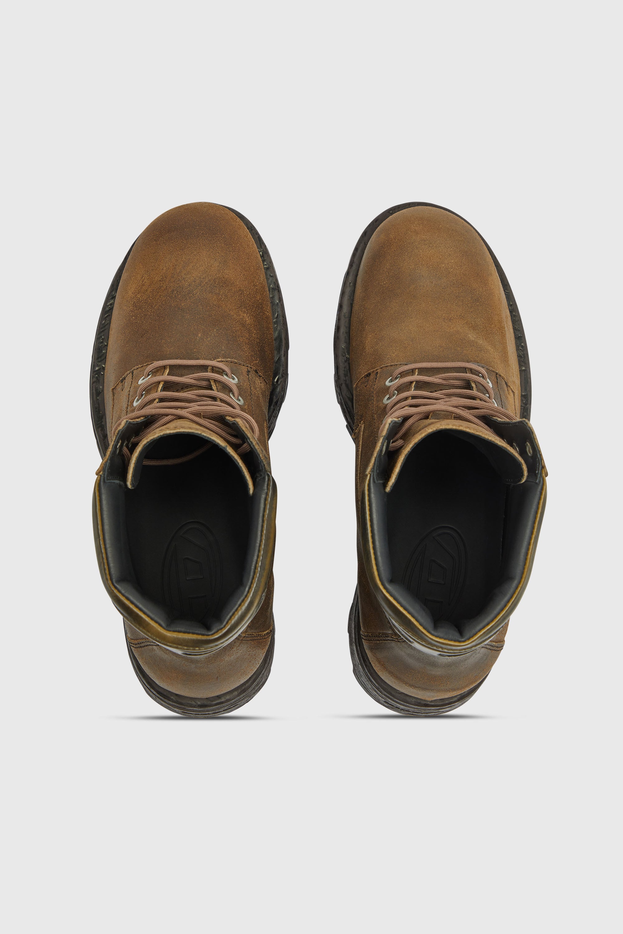 Diesel - D-HAMMER LACE UP, D-Hammer-Combat bottes en su&egrave;de effet vieilli Homme in Marron - 4