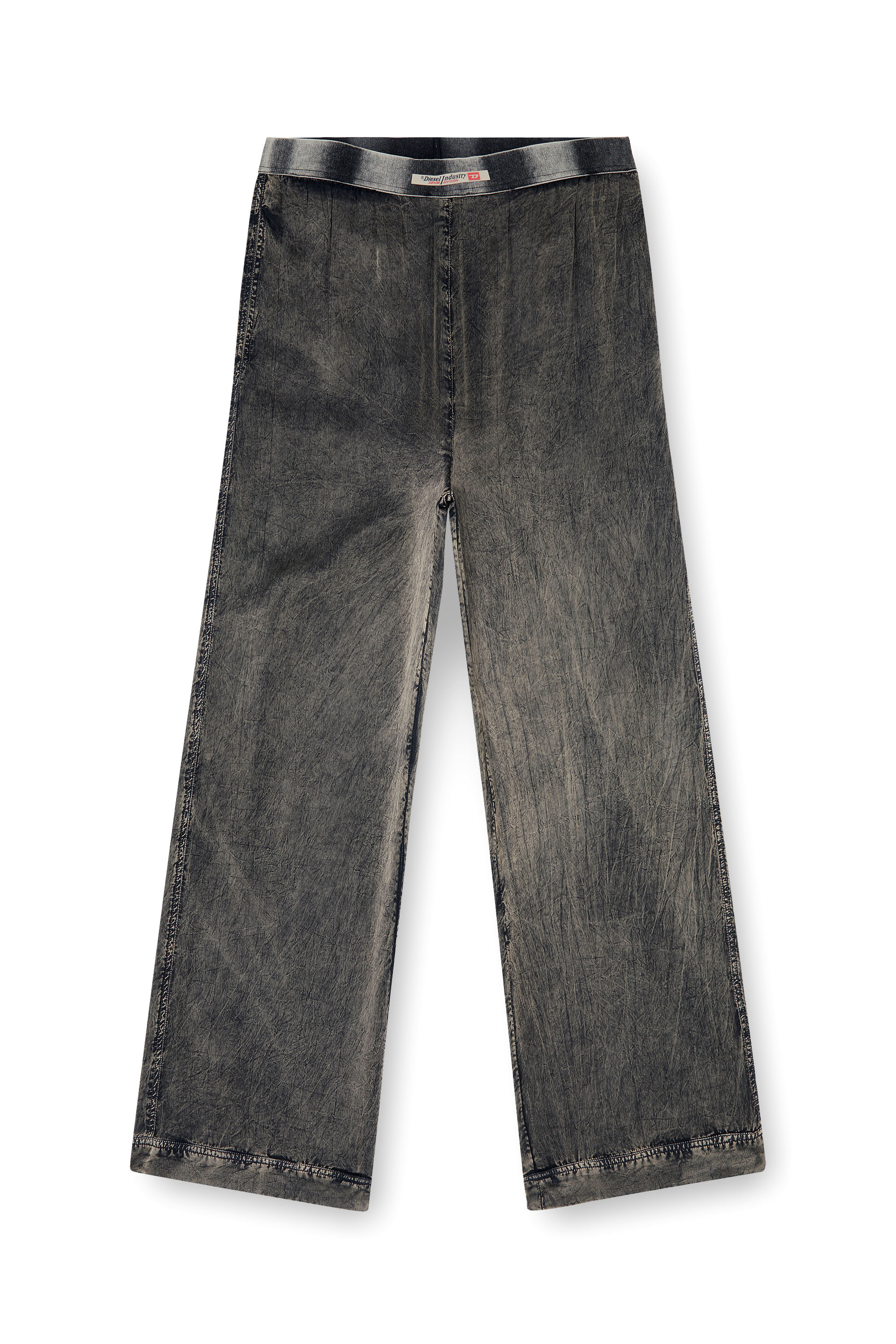 Diesel - ZAYNE-DNM, Man's Viscose pants with a fluid fit in Dark grey - 3