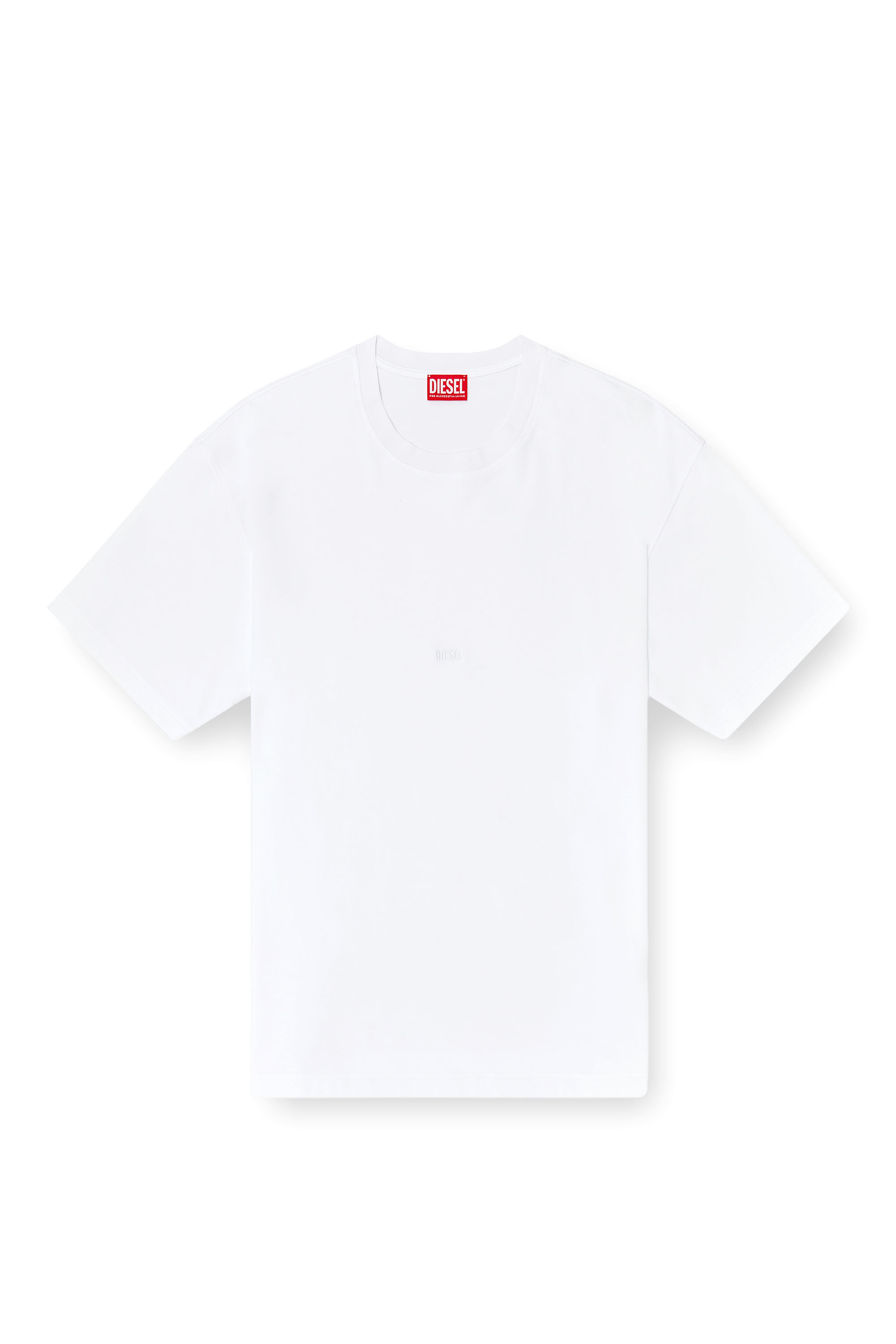 Diesel - T-BOXT-AA16, Man's Cotton-interlock T-shirt with logo embroidery in White - 2