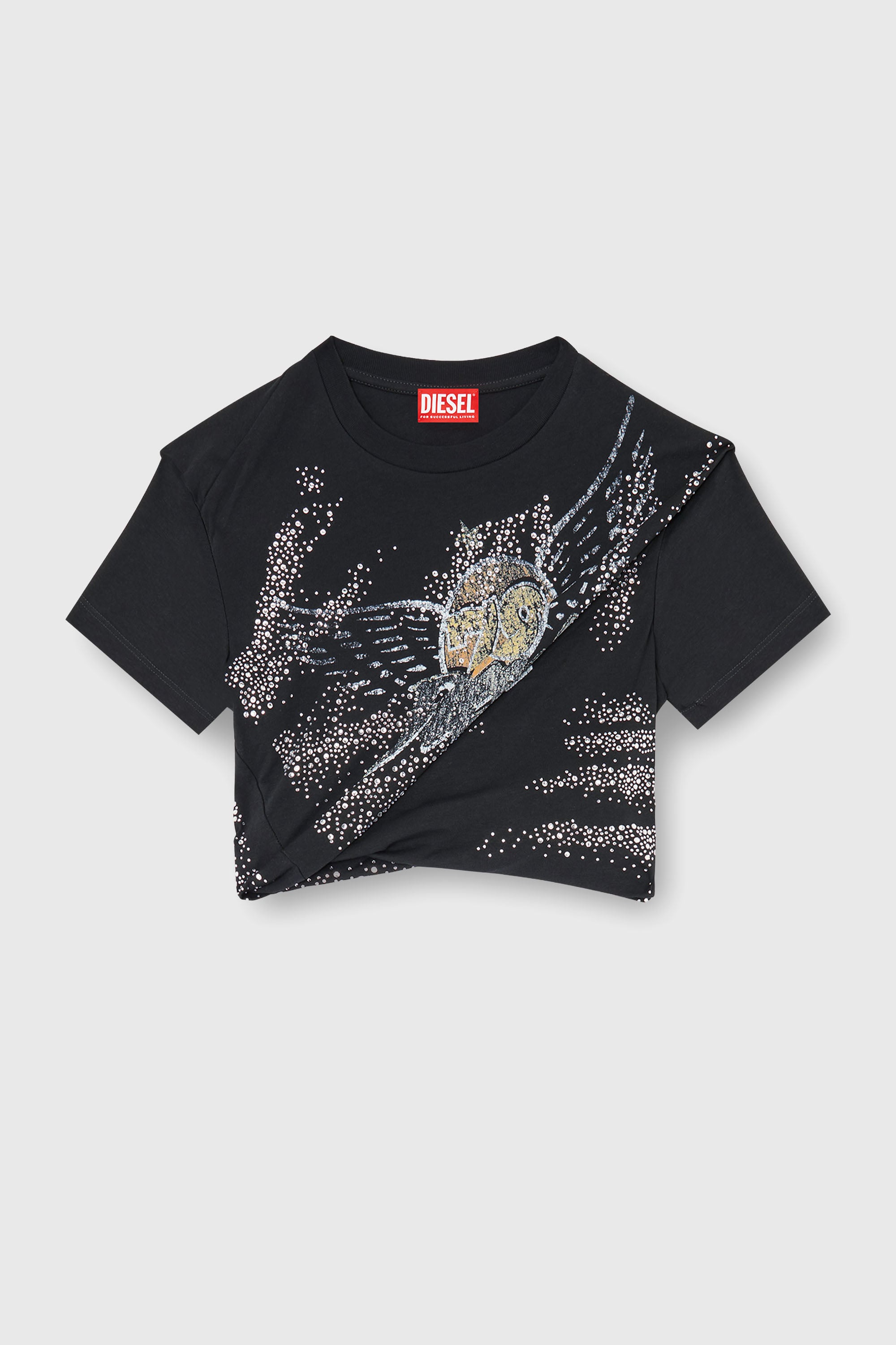 Diesel - T-WINCY, T-shirt fronc&eacute;e en jersey double &eacute;paisseur Femme in ToBeDefined - 2