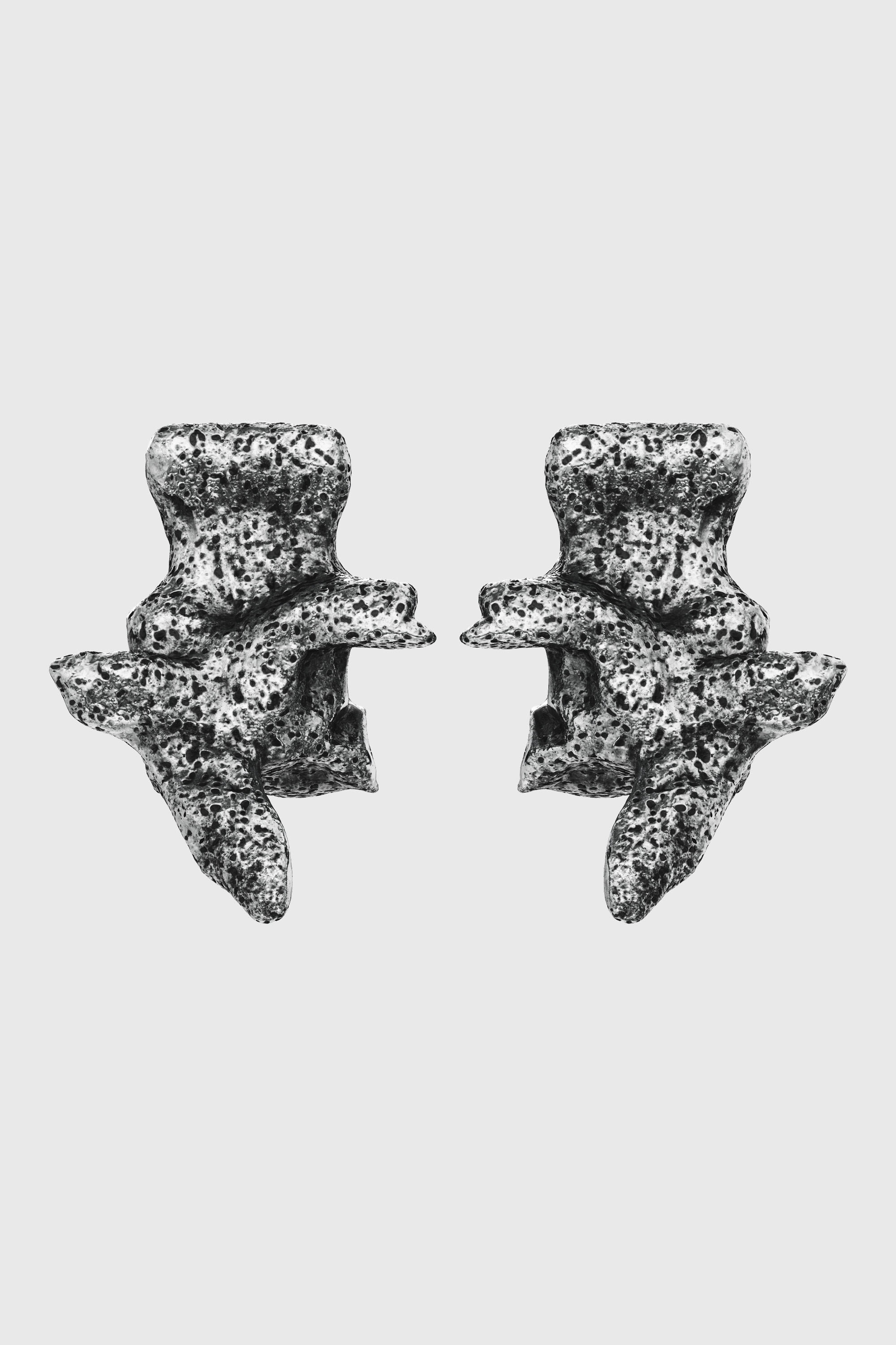 Diesel - DX1710040 JEWELLERY, Unisex's Silver-tone stud earrings in Dark grey - 2
