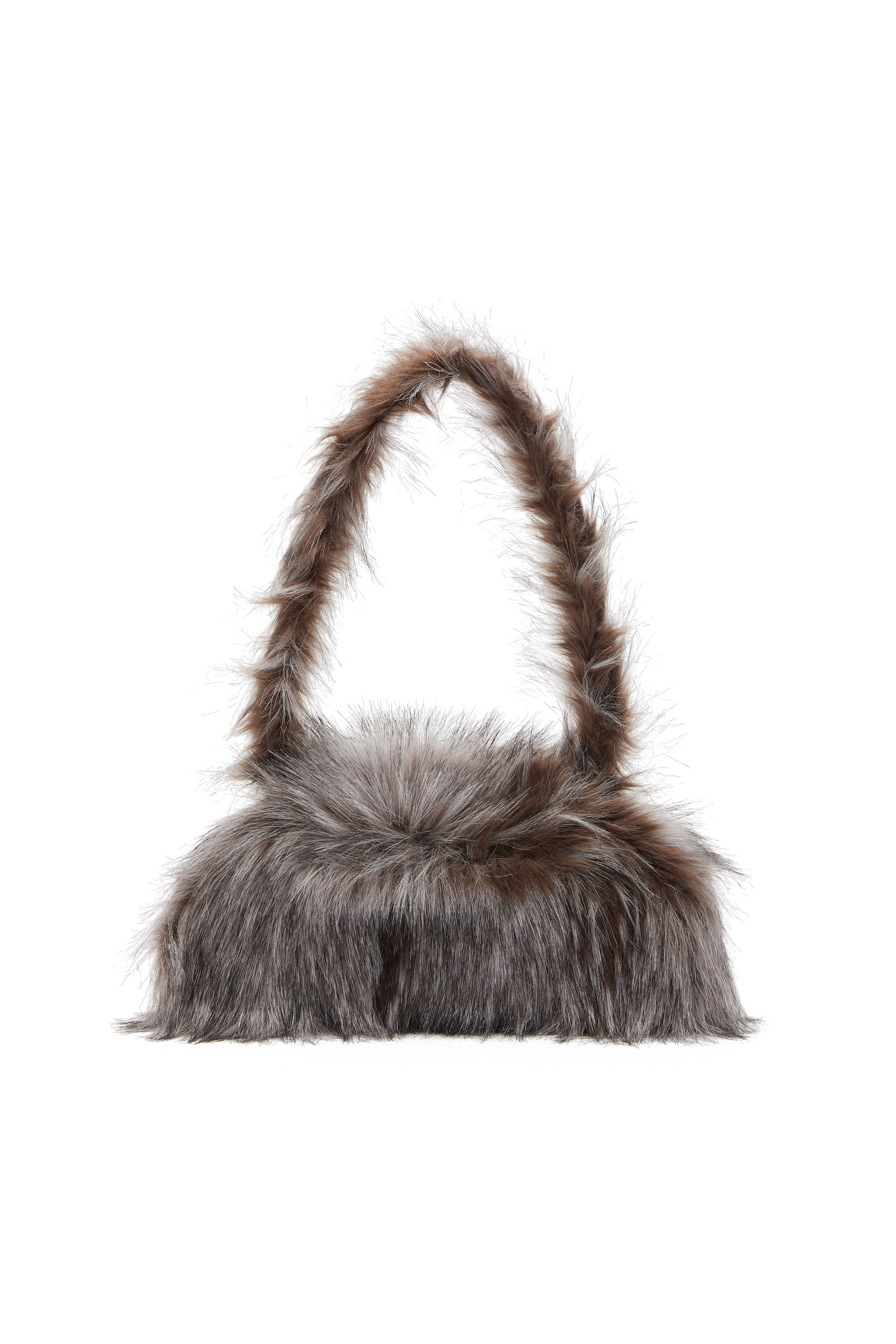 Diesel - PLAY CROSSBODY, Sac à bandoulière duveteux Femme in Gris - 2