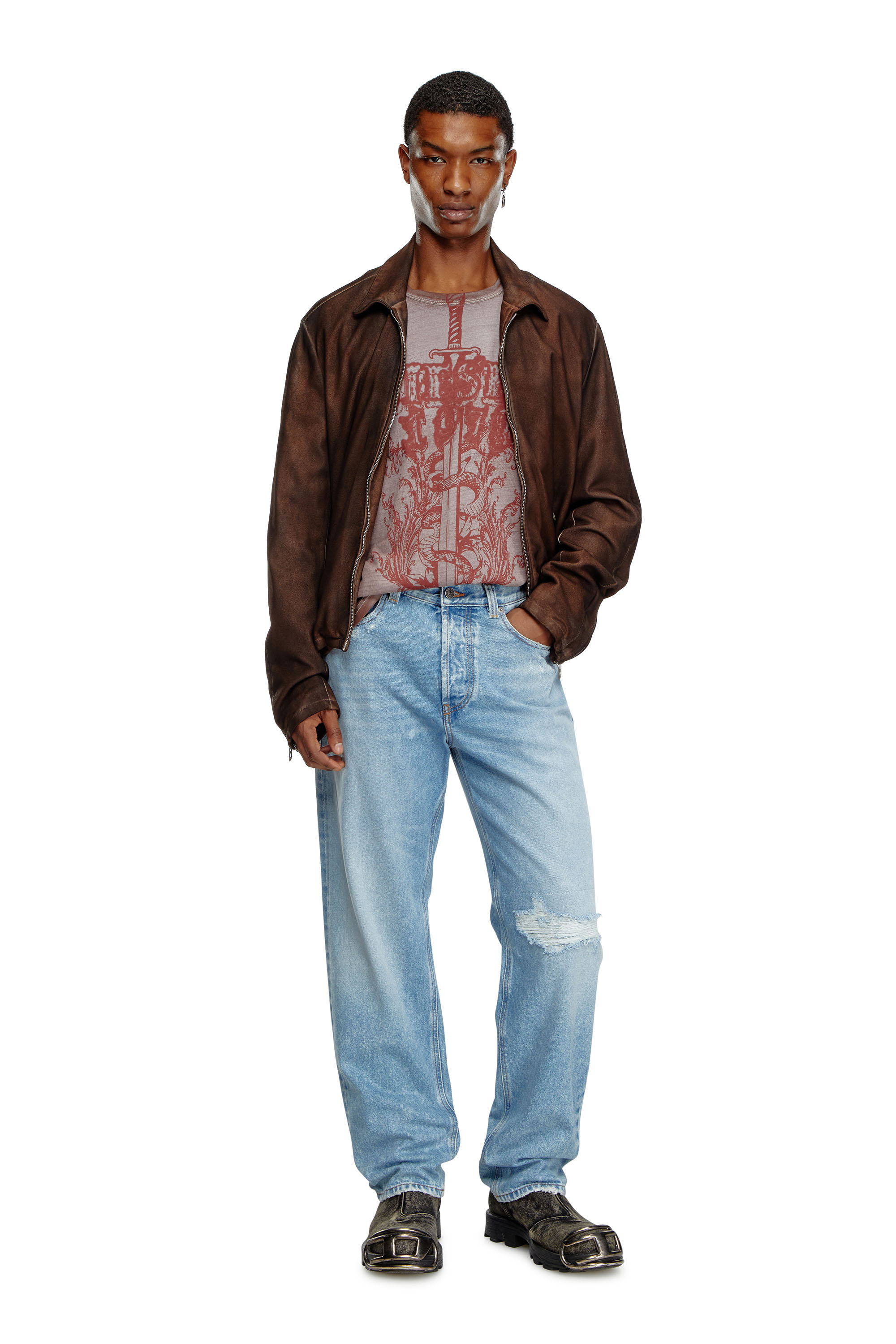 Diesel - Male's Regular Jeans 2024 D-Macs 09J80, Light Blue - 2