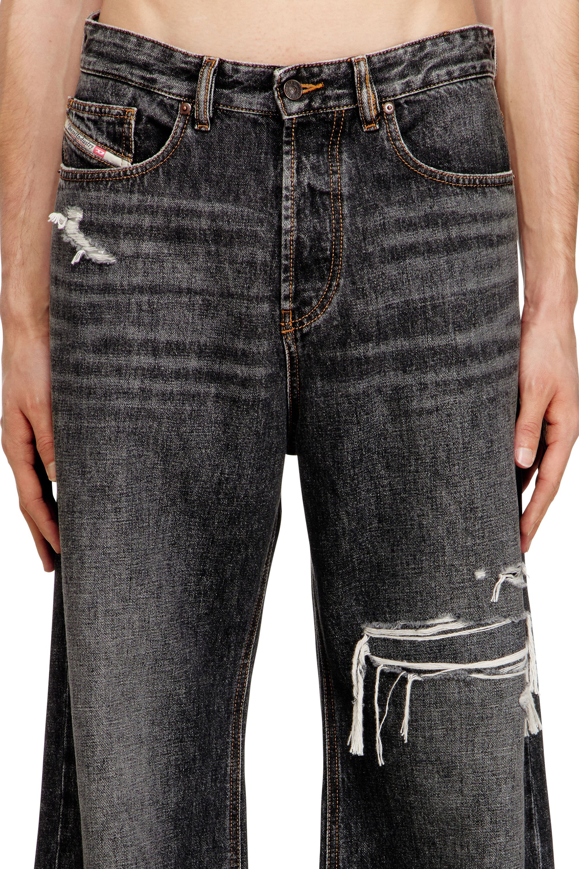 Diesel - Man's Relaxed Jeans D-Rise 007DN, Black/Dark grey - 5