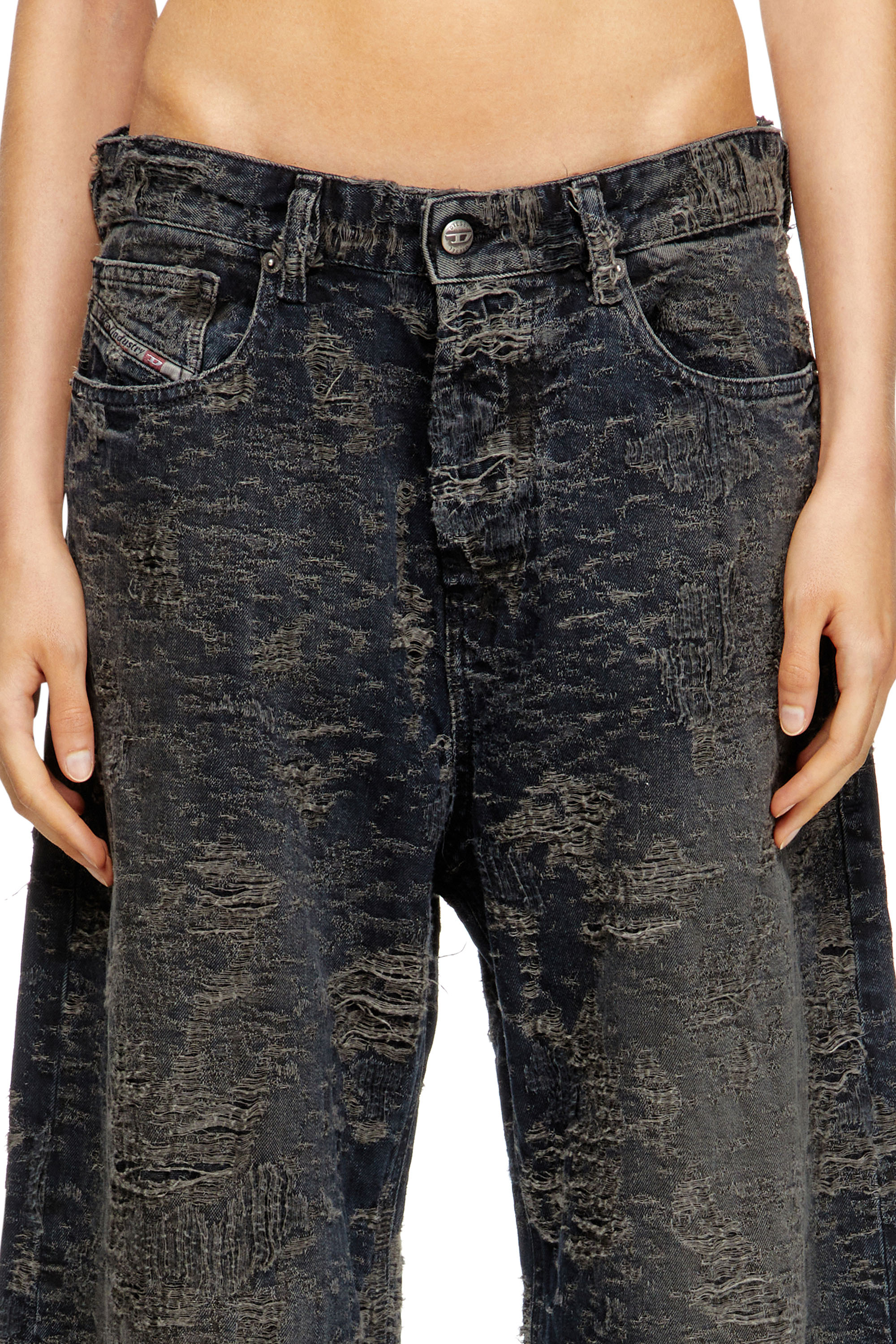 Diesel - Female's Relaxed Jeans 1996 D-Sire 007BV, Black/Dark Grey - 5