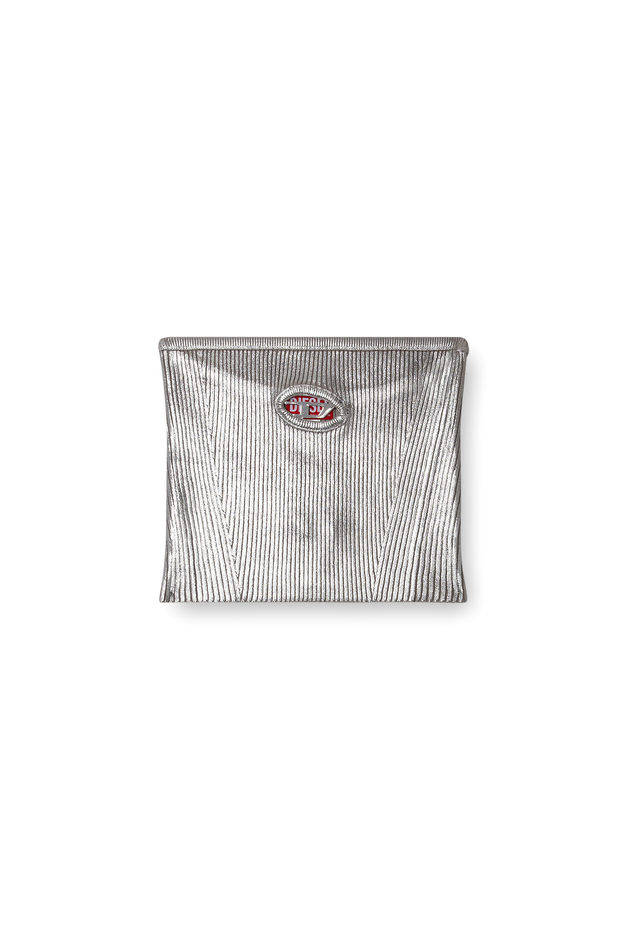 Diesel - M-CLARKSVILLEX-C, Top tube métallisé avec logo en métal Femme in Gris - 3