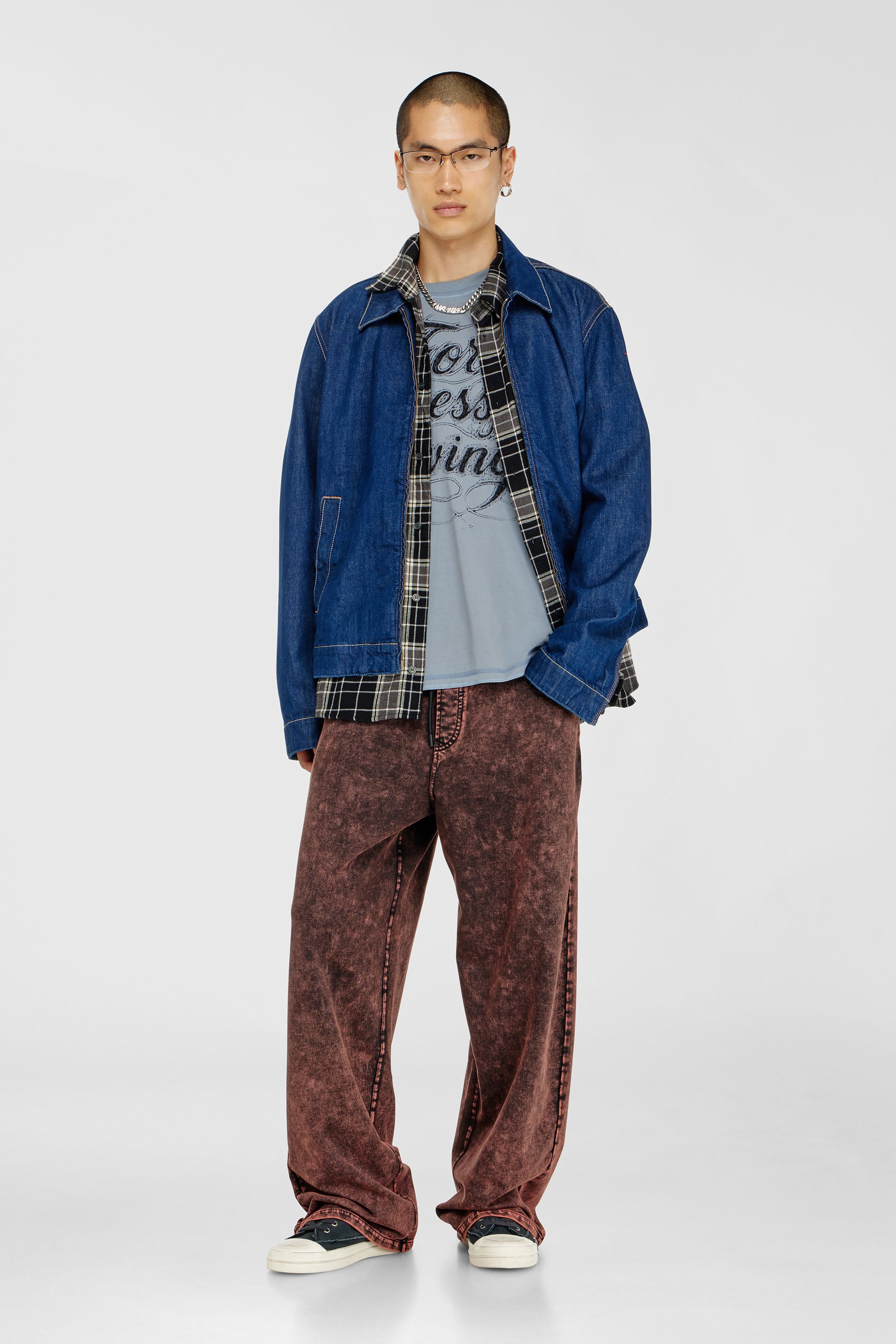 Diesel - T-BOXT-AA8, Male's T-shirt with For Successful Living print in Grey - 2