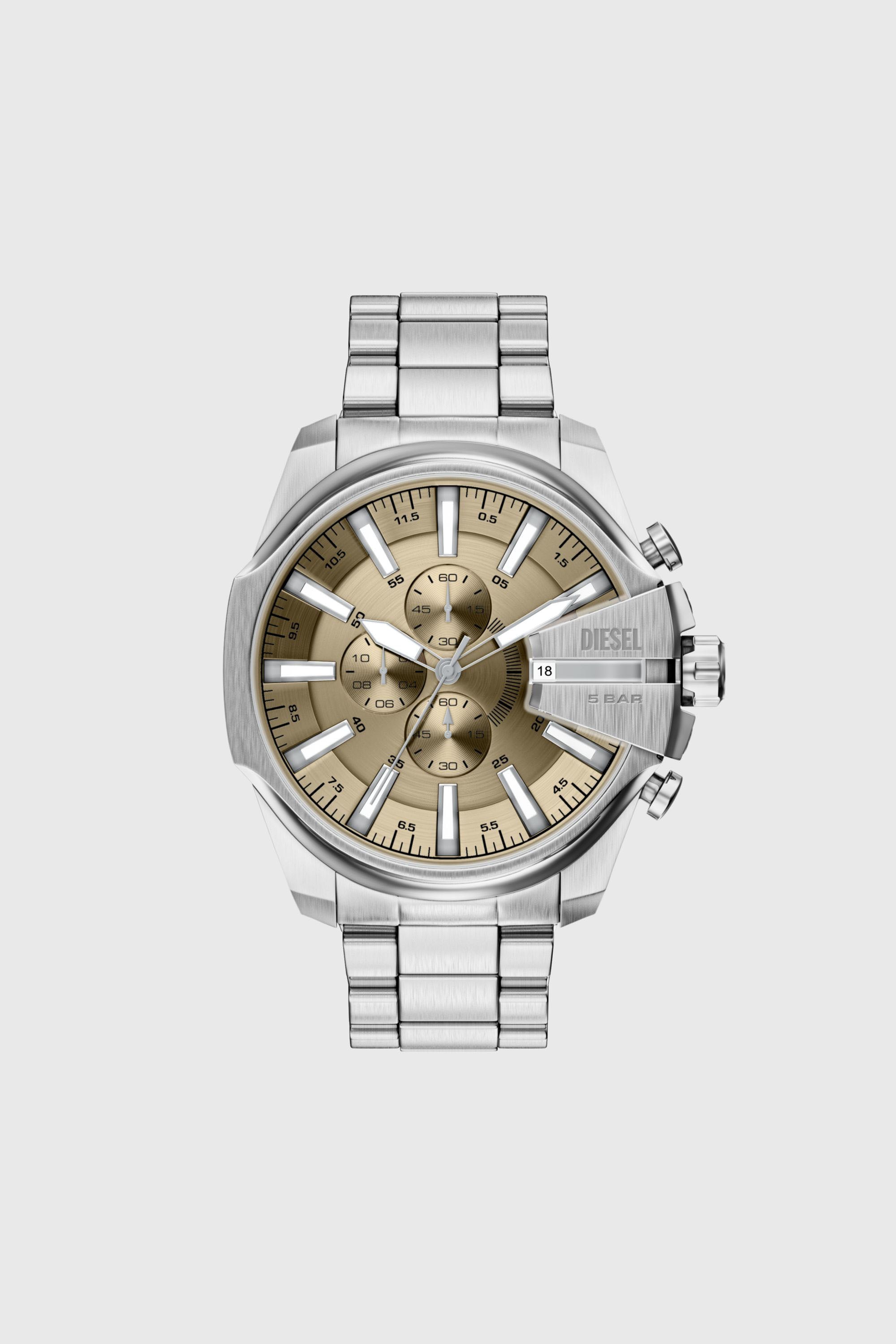 Diesel - DZ4702 WATCH, Mega Chief Slim Reloj de Acero Inoxidable Hombre in Plateado - 1