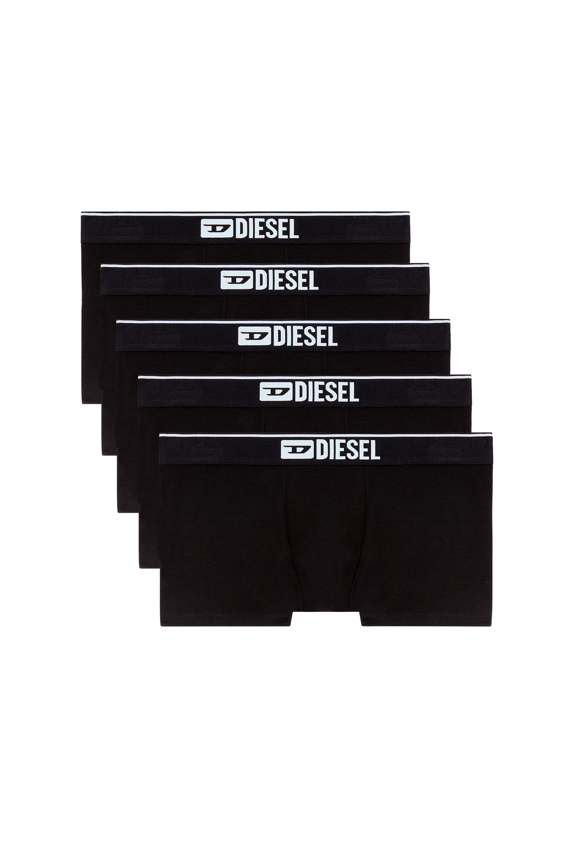 Diesel - UMBX-DAMIENFIVEPACK, Man's Five-pack of plain boxer briefs in Black - 2