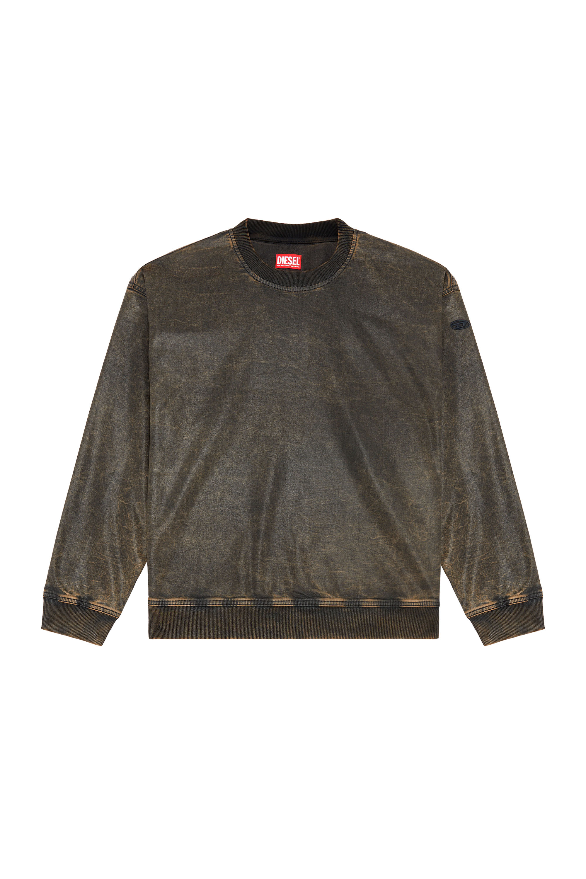 Diesel - D-KRIB-S TRACK, Sudadera en Track Denim tipo m&aacute;rmol Hombre in Multicolor - 2