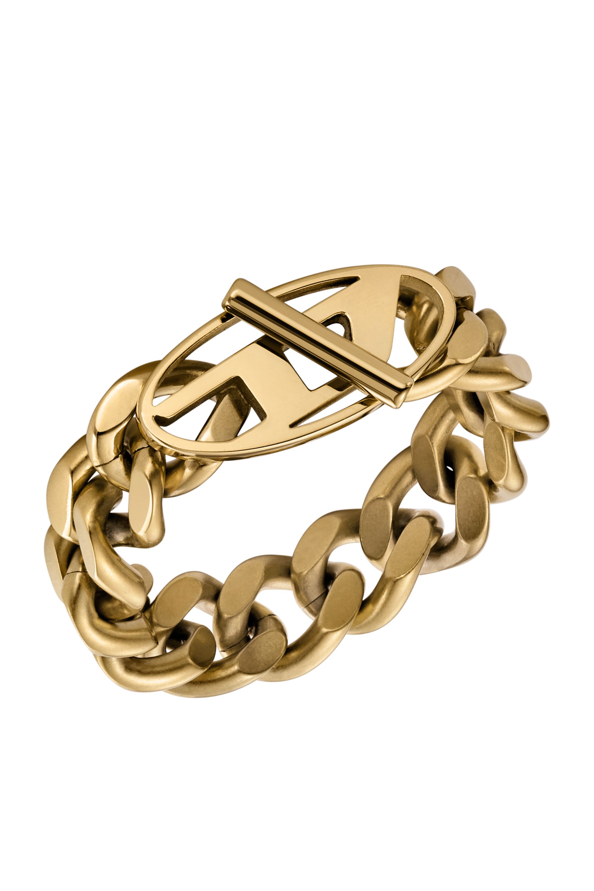 Diesel - DX1568710 JEWEL, Anillo de cadena suave de acero inoxidable en tono dorado Unisex in Dorado - 1