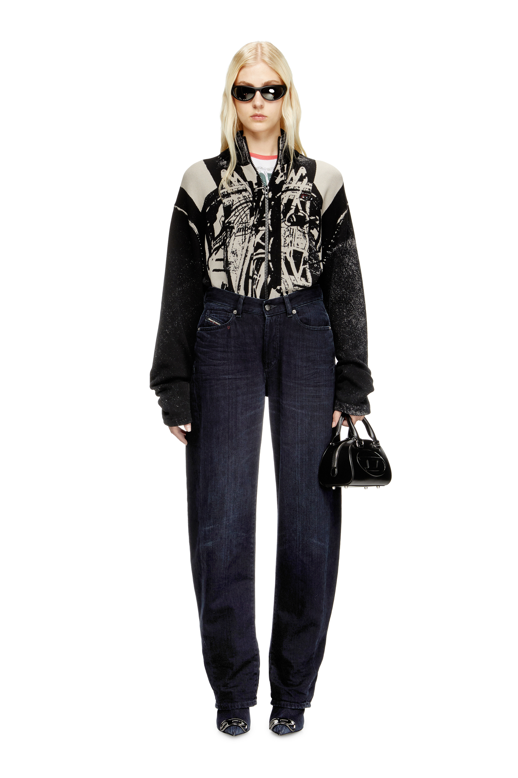 Relaxed Jeans 1974 D-Ellz 09L54, Dark Blue Diesel - Female's Relaxed Jeans 1974 D-Ellz 09L54, Dark Blue - 1