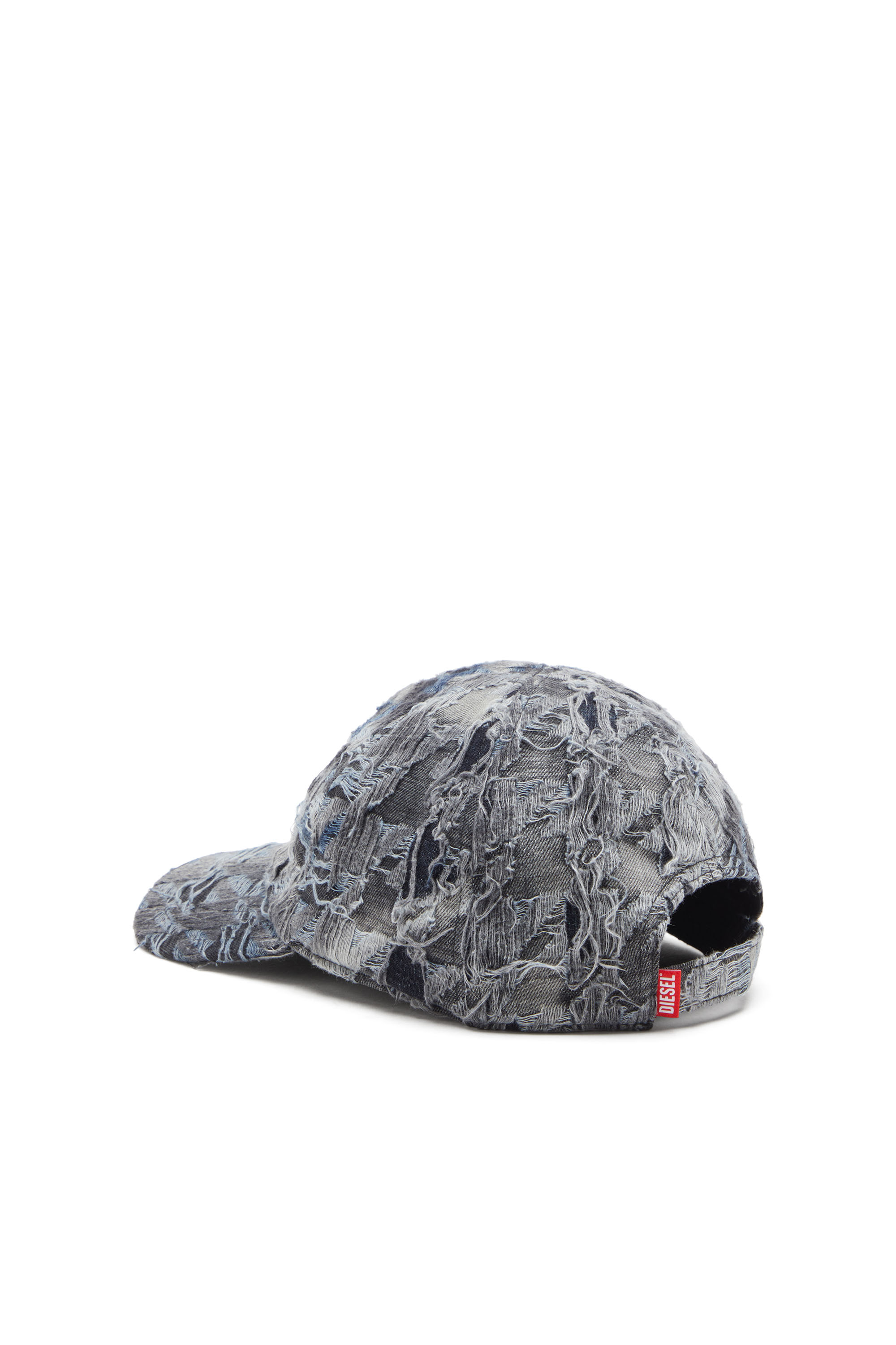 Diesel - C-PIED, Male's Baseball cap in destroyed denim in Dark Blue - 2