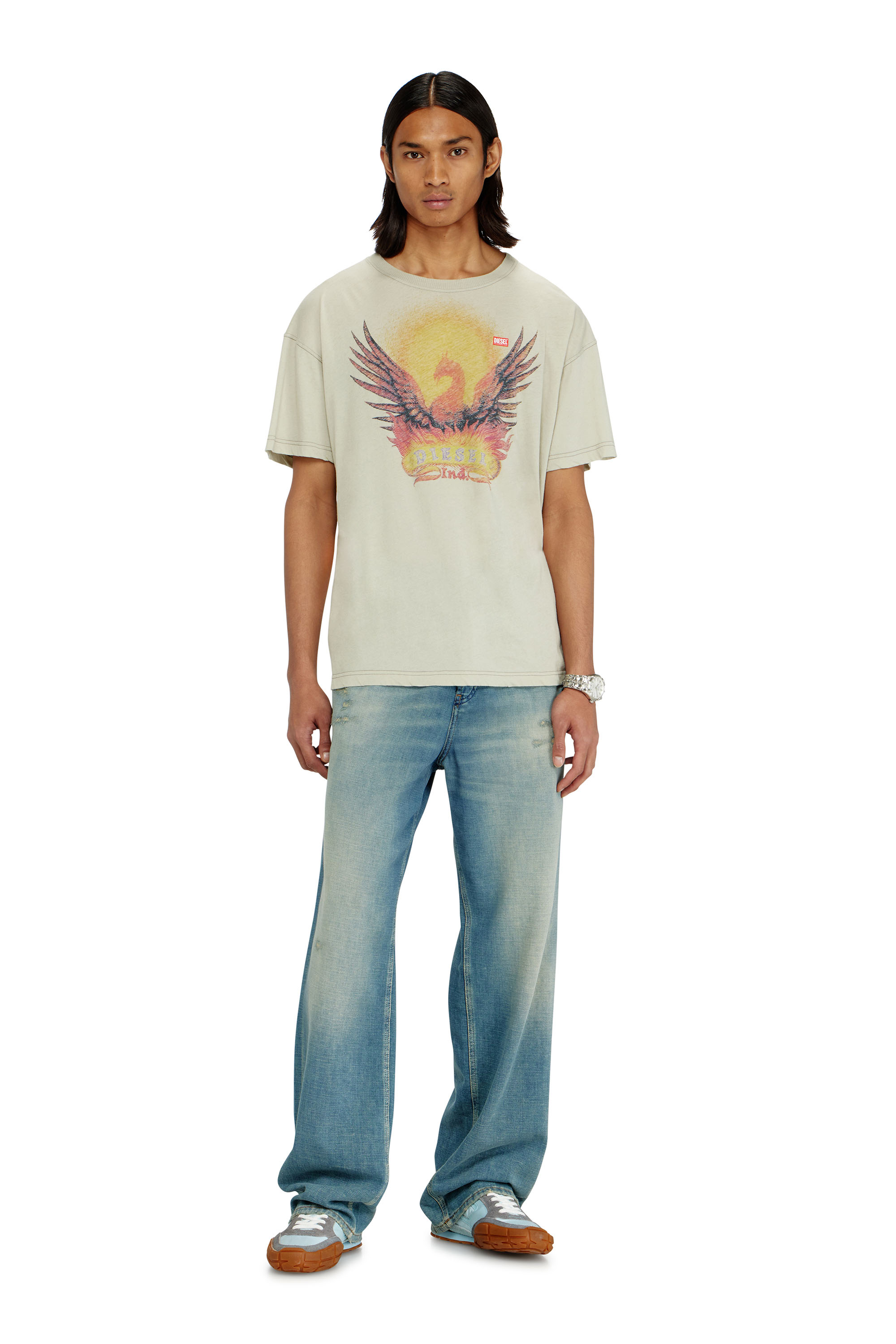 Diesel - T-NORM-AA1, Male's Regular T-shirt with Phoenix print in null - 2
