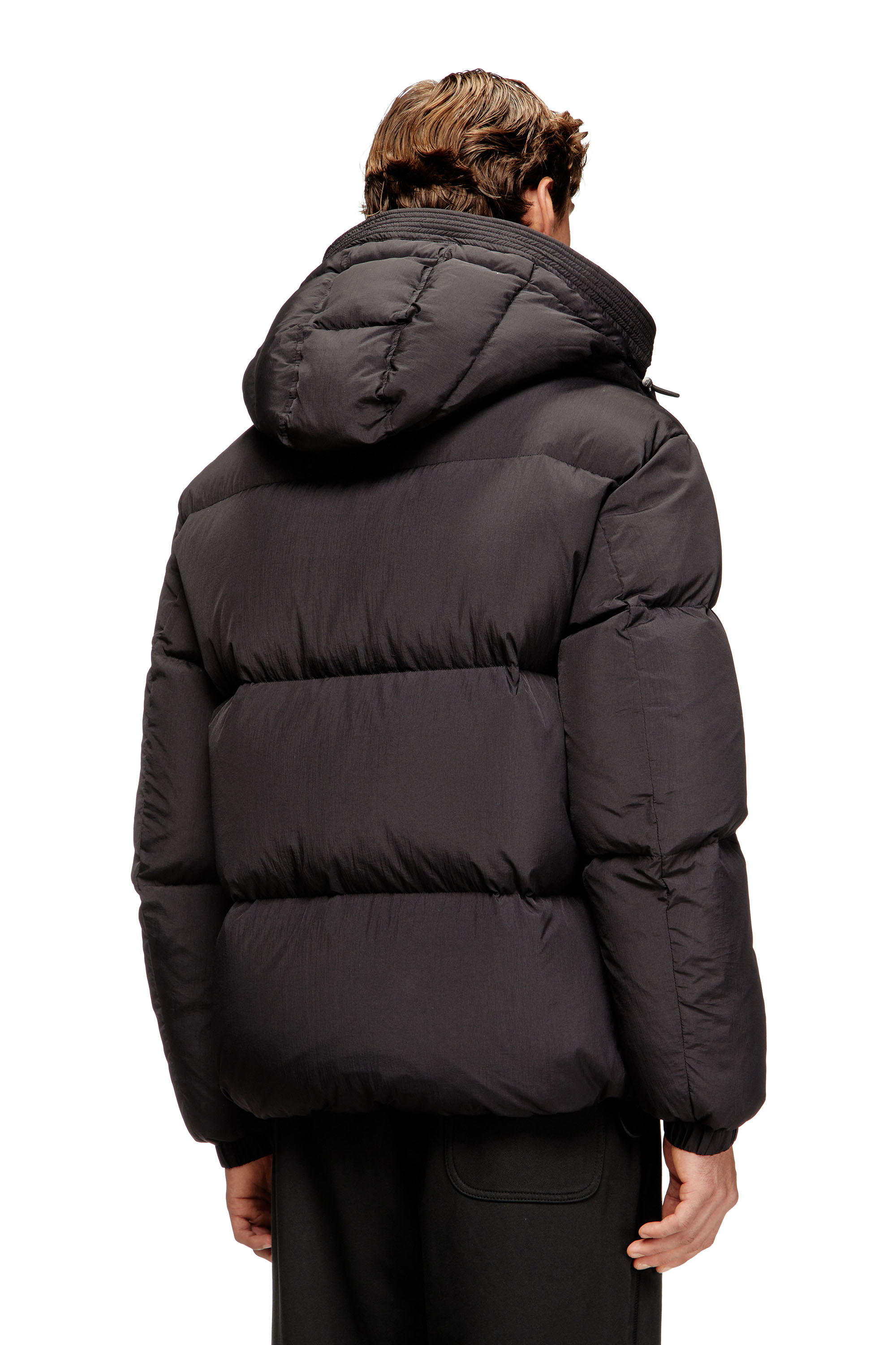 Diesel - W-ROLFYS-WRD, Male's Quilted down jacket in ViralOff® Taslan in Dark Grey - 5