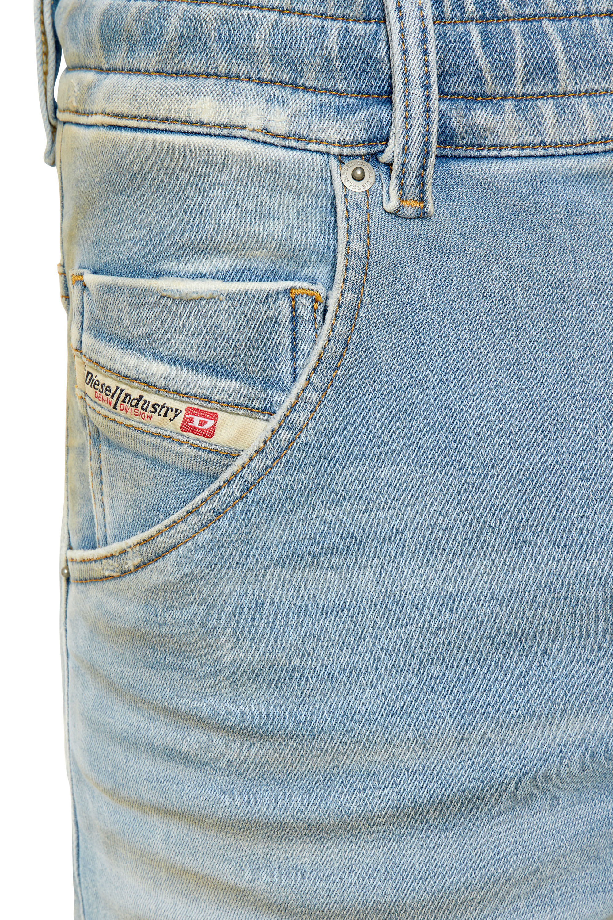 Diesel - D-KROOSHORT-Z-T, Man's Shorts in JoggJeans in Light Blue - 5