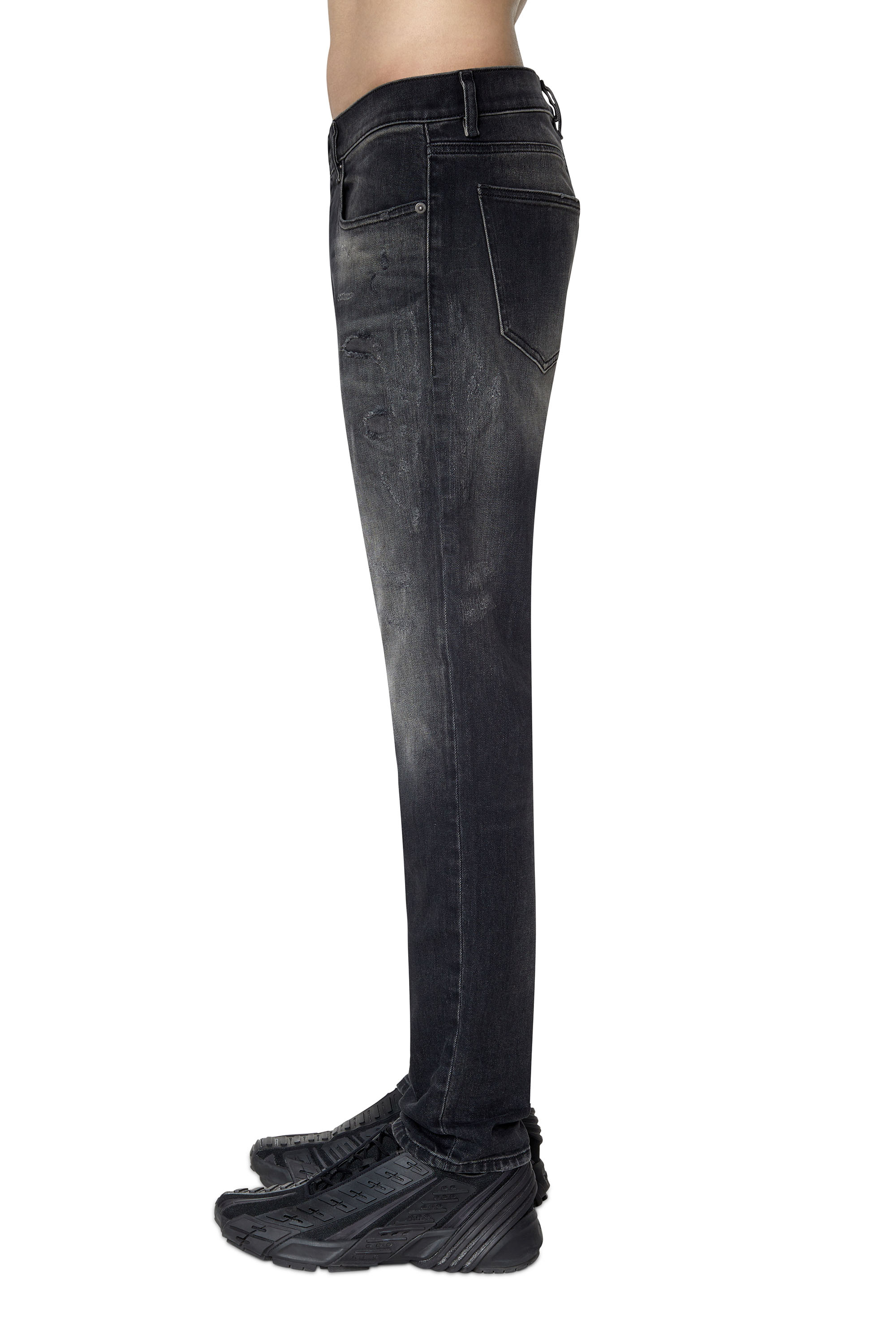 Diesel - Slim Jeans 2019 D-Strukt 09E05, Man's Slim Jeans - 2019 D-Strukt in Black/Dark grey - 4