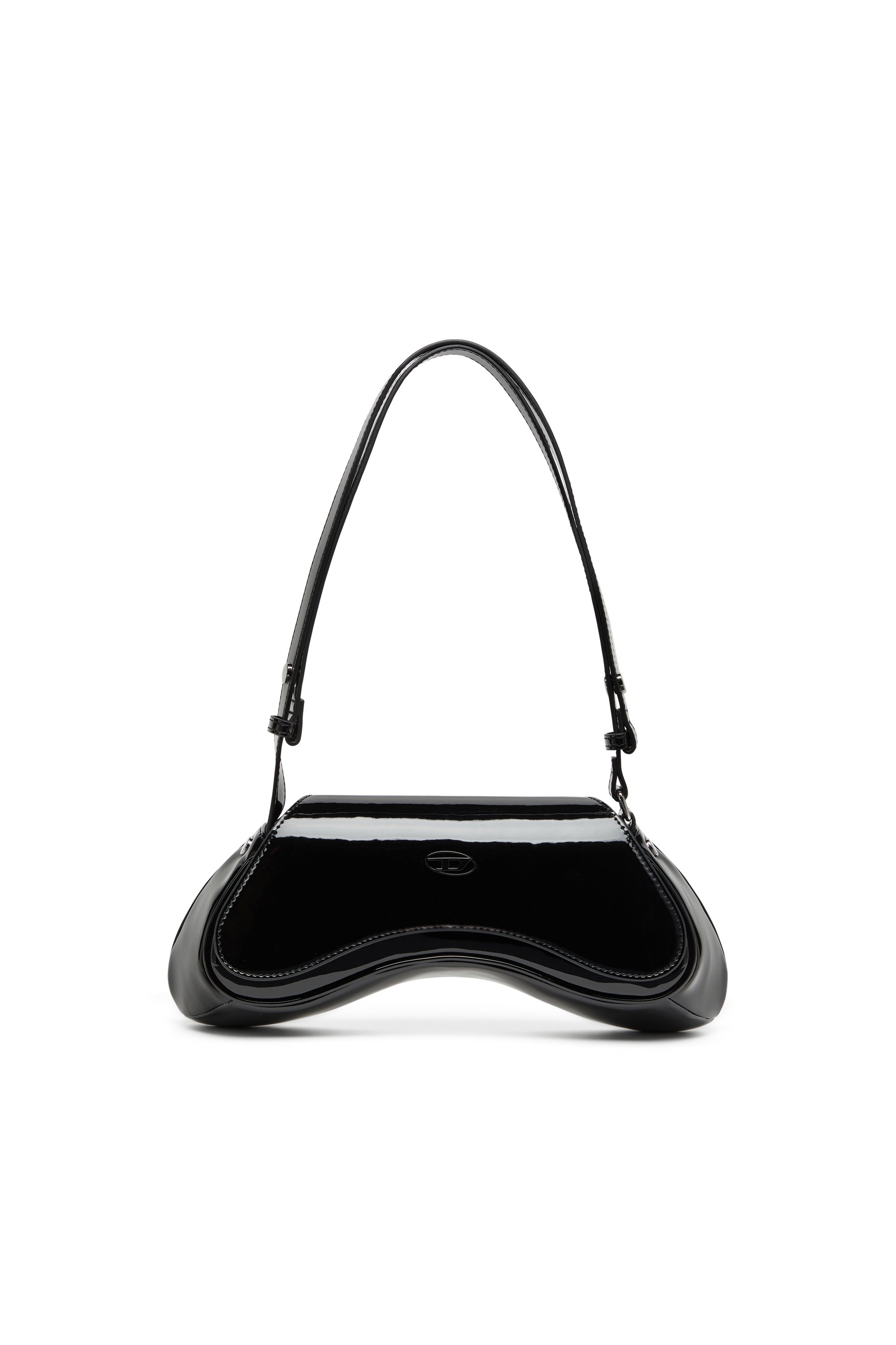 Diesel - PLAY CROSSBODY, Play-Sac à bandoulière en PU brillant Femme in Noir - 1
