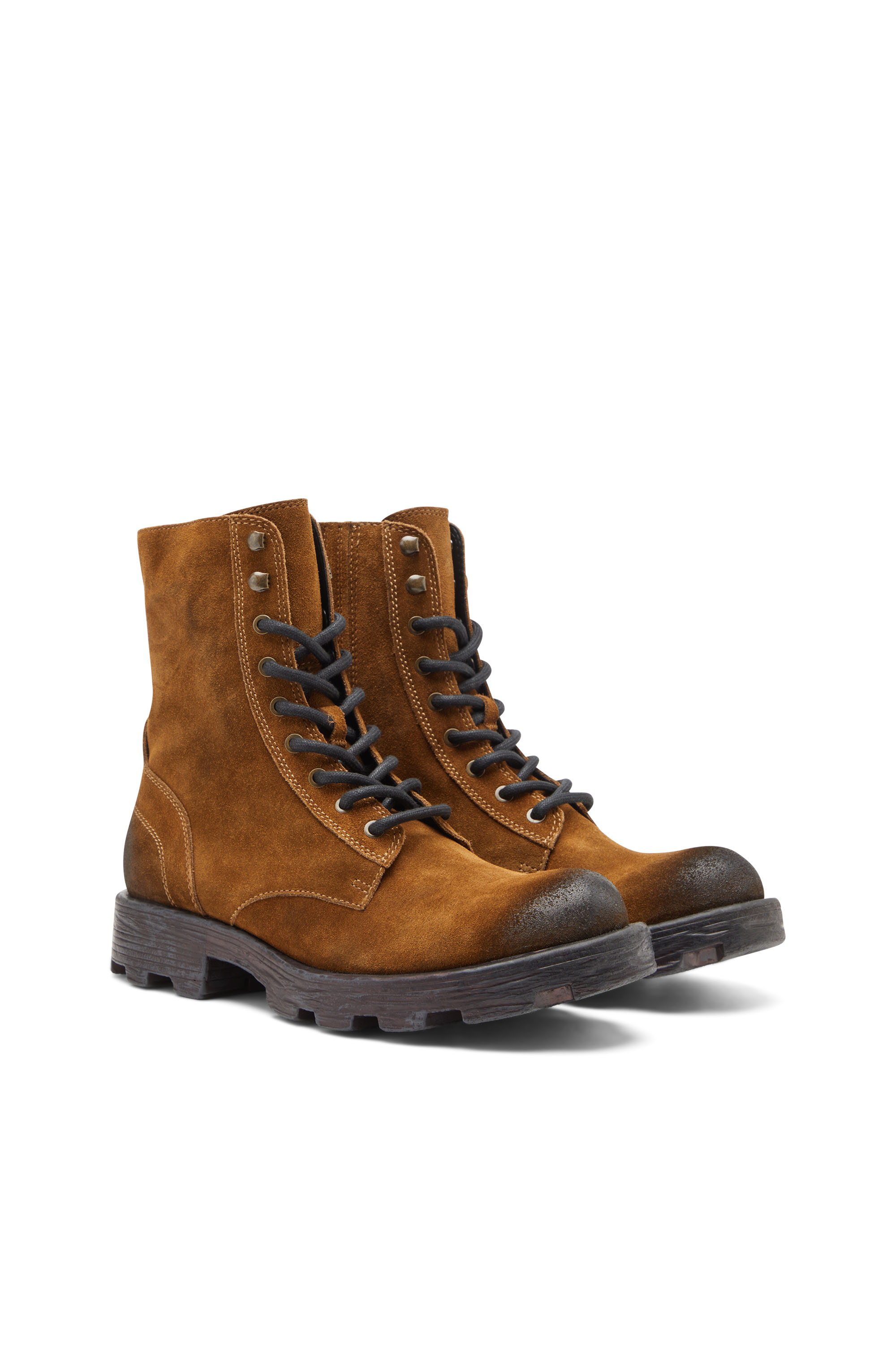 Diesel - D-HAMMER BT, Male's D-Hammer Bt - Combat boots in oiled suede in Brown - 2
