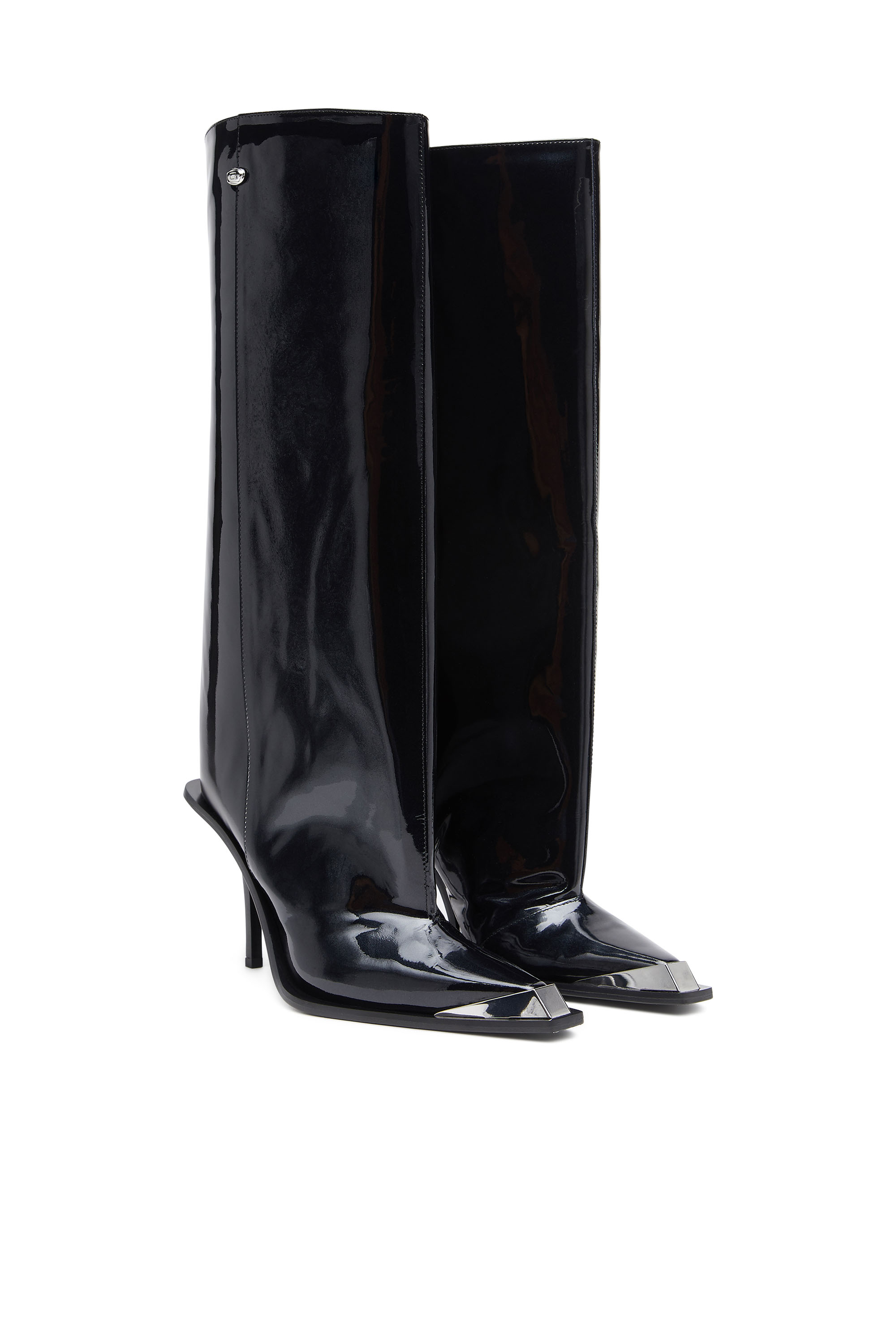 靴 D-Tona-Ankle boots in patent leather Women's D-Tona-Knee-high boots in patent leather | Black | Diesel