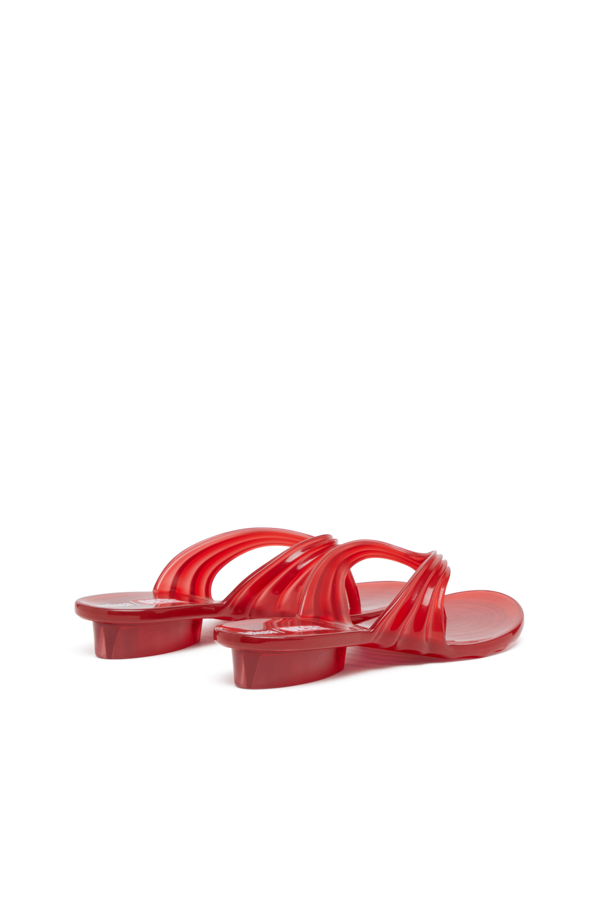 Diesel - MELISSA QUANTUM THONG, Tong sculpturale en Melflex&reg; Femme in Rouge - 4