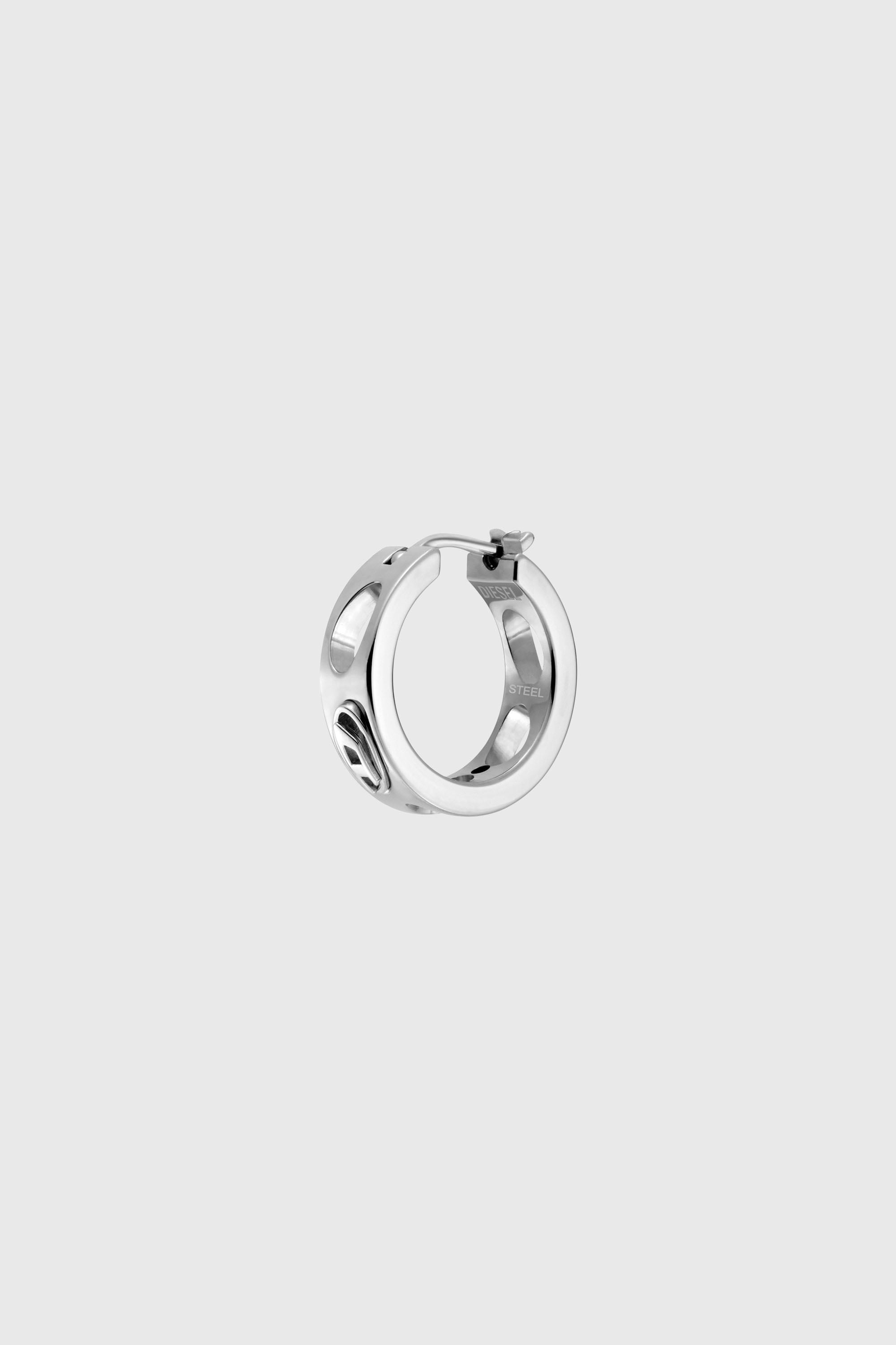 Diesel - DX166440 JEWELLERY, Unisex's Stainless Steel Hoop Earring in Silver - 1