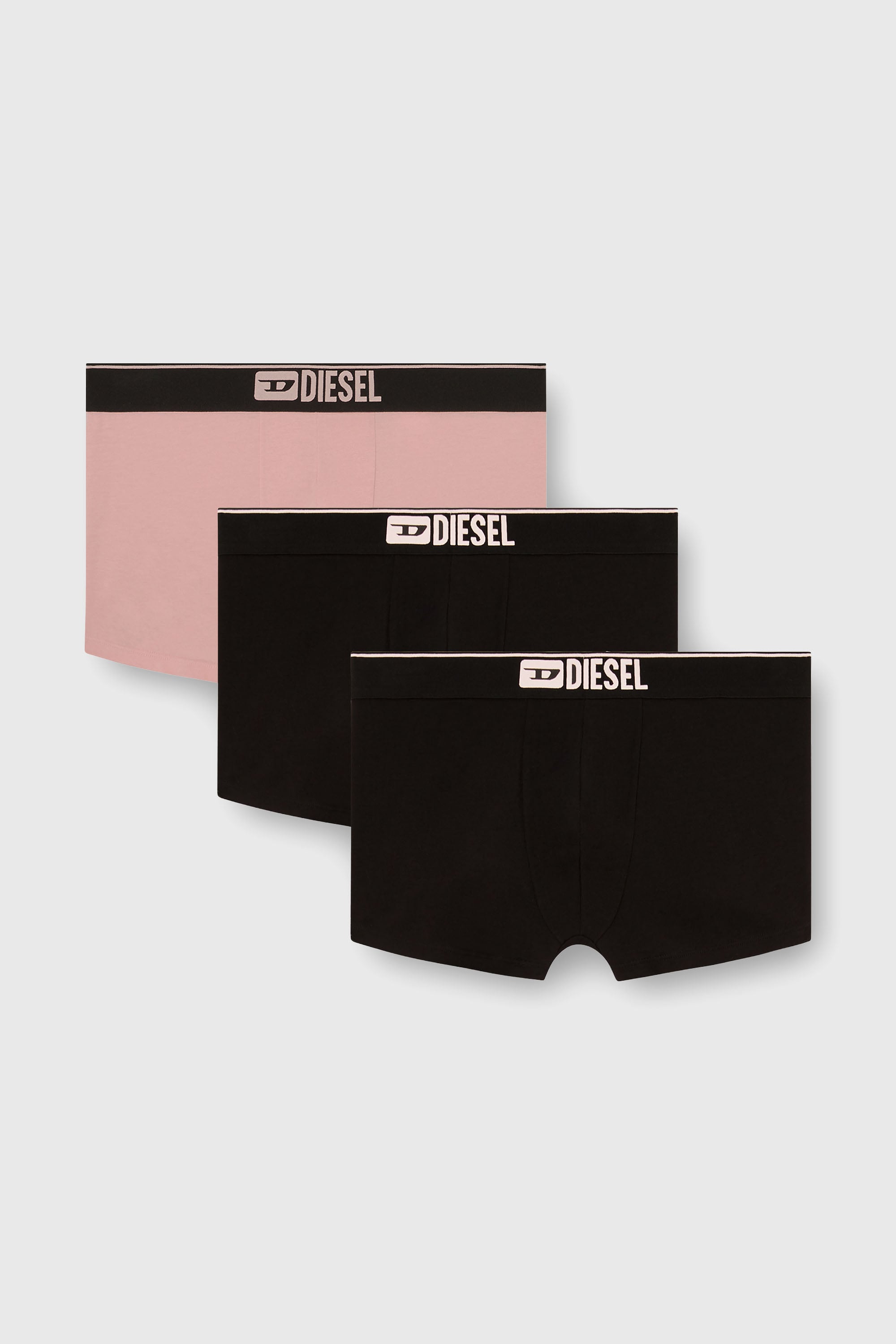 Diesel - DAMIEN-D-BOX-3PACK, Male's Three-pack stretch cotton trunks with floral motif in Multicolor/Black - 1