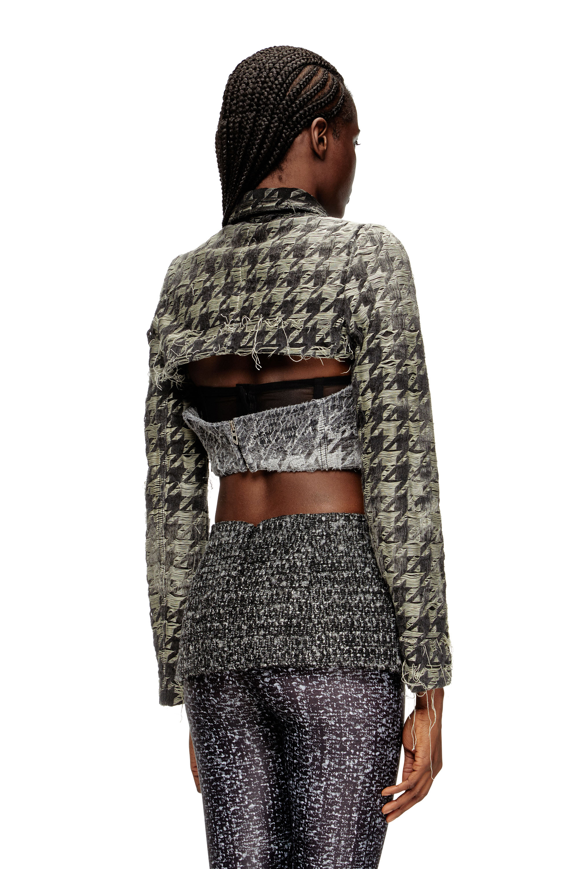 DE-ANSIS-FSH2, Negro/Blanco Diesel - DE-ANSIS-FSH2, Bolero en denim con tejido de pata de gallo Mujer in Multicolor - 5