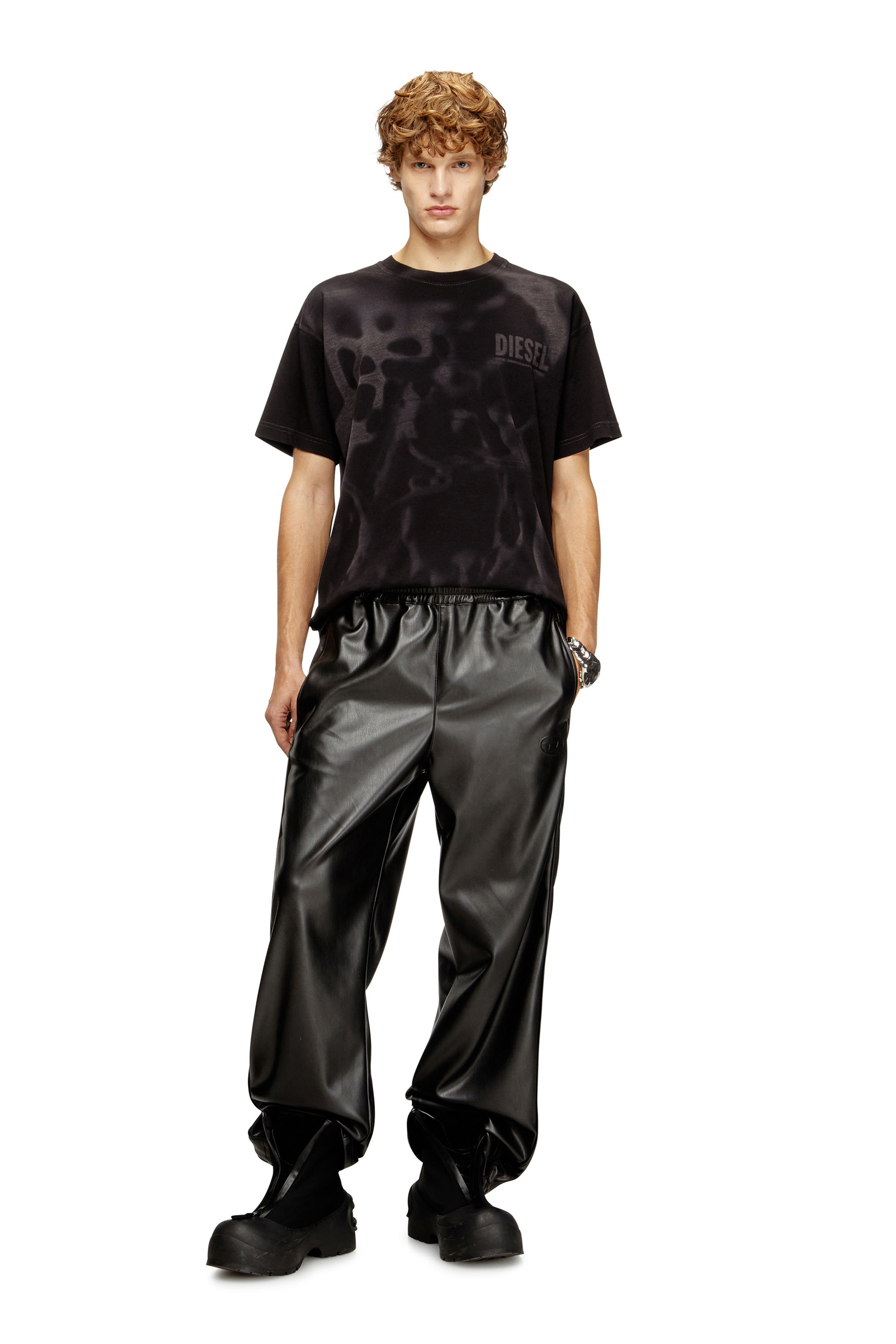 Diesel - T-NORM-V7, T-shirt en coton avec impression laser Homme in Noir - 2