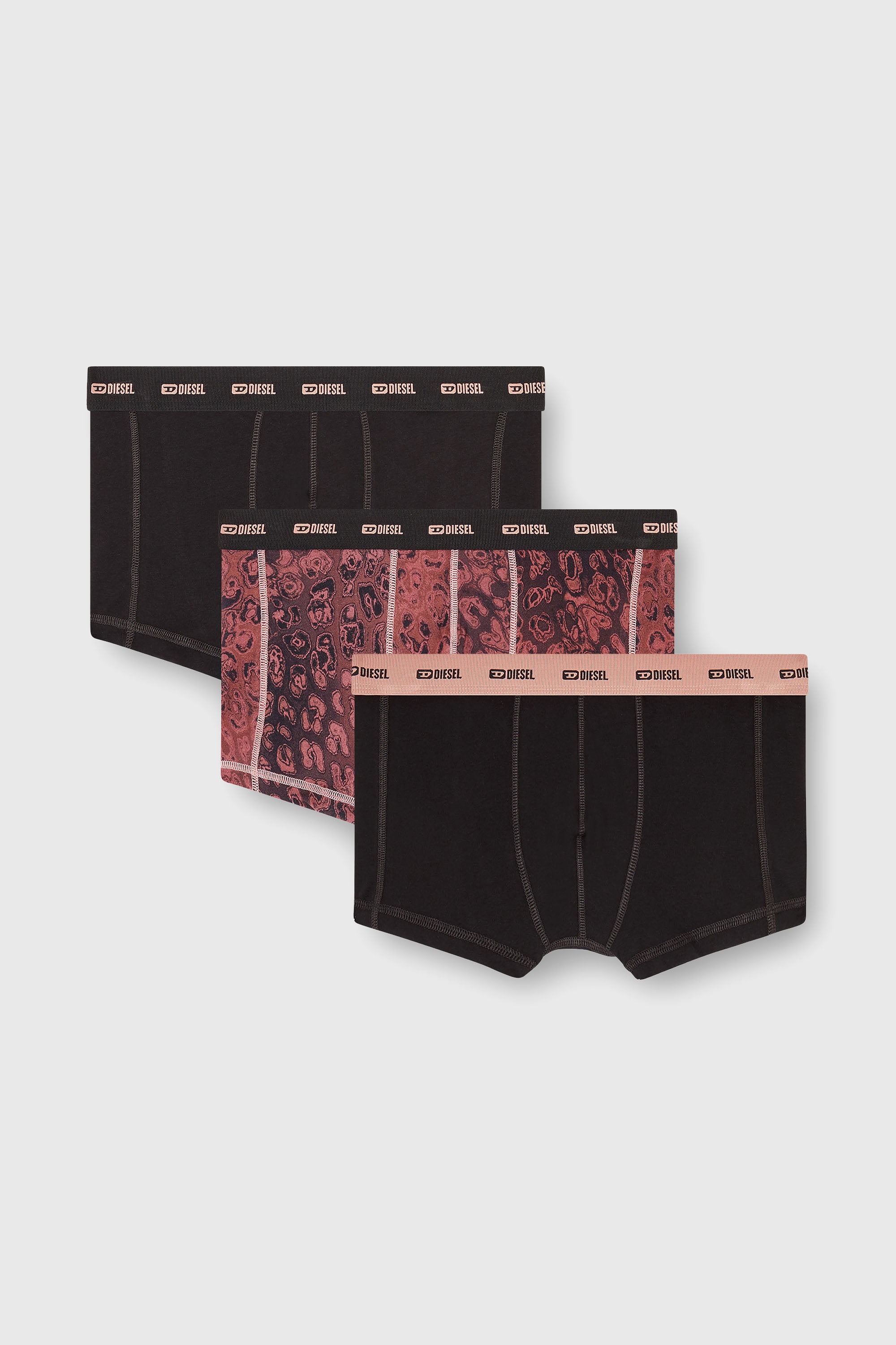 Diesel - DAMIEN-UTLT-3PACK, Male's Three-pack of stretch cotton boxer briefs in Violet - 1