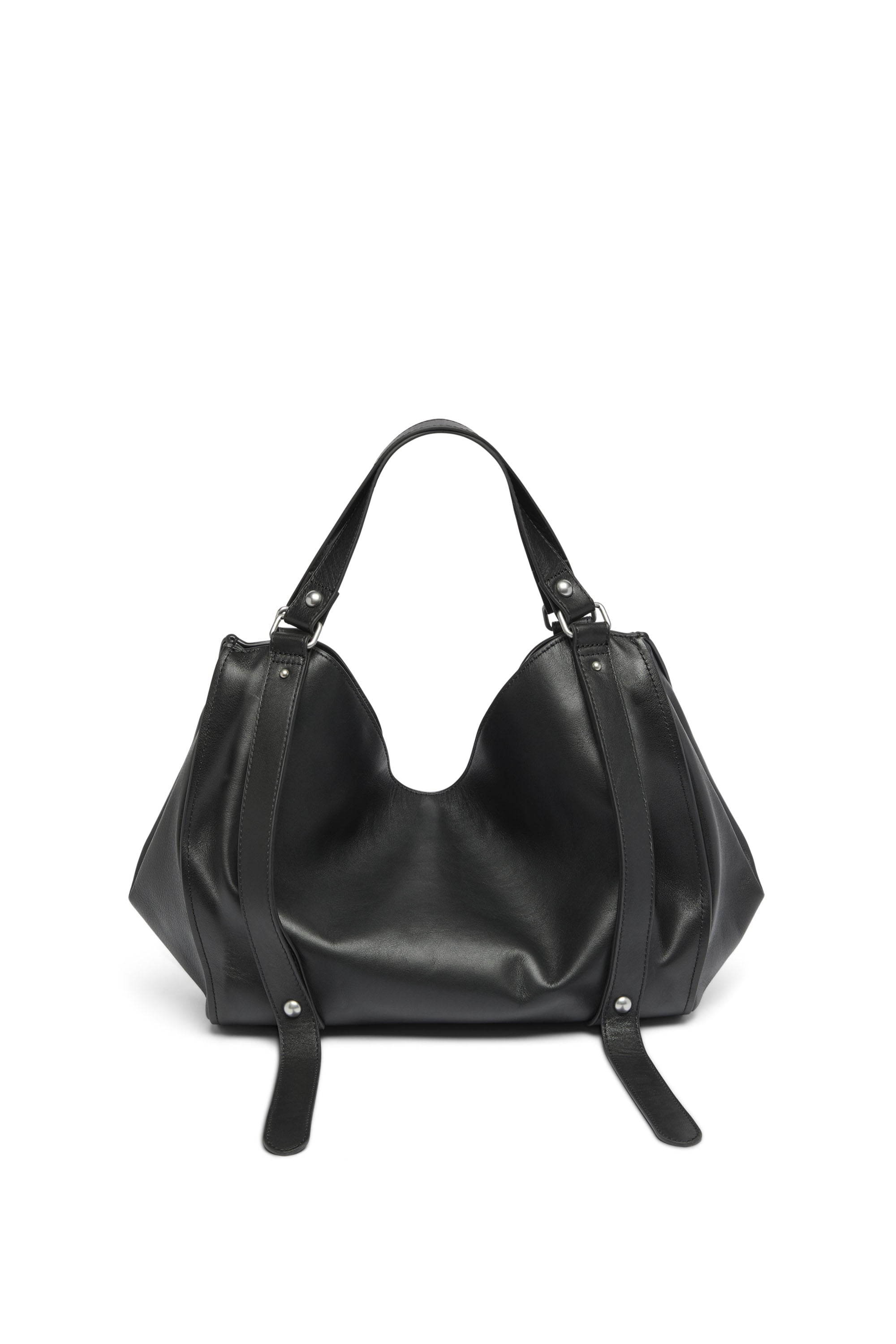 Diesel - D-ONE TOPHANDLE M, Unisex's D-One-Medium top-handle bag in treated leather in Black - 3