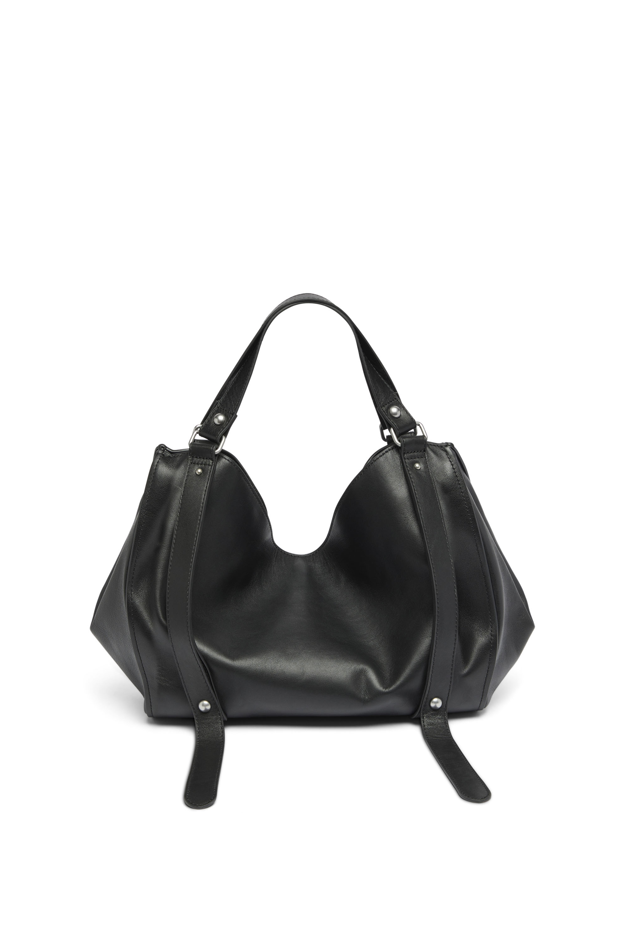 Diesel - D-ONE TOPHANDLE M, D-One-Sac medium &agrave; poign&eacute;e sup&eacute;rieure en cuir trait&eacute; Mixte in Noir - 2