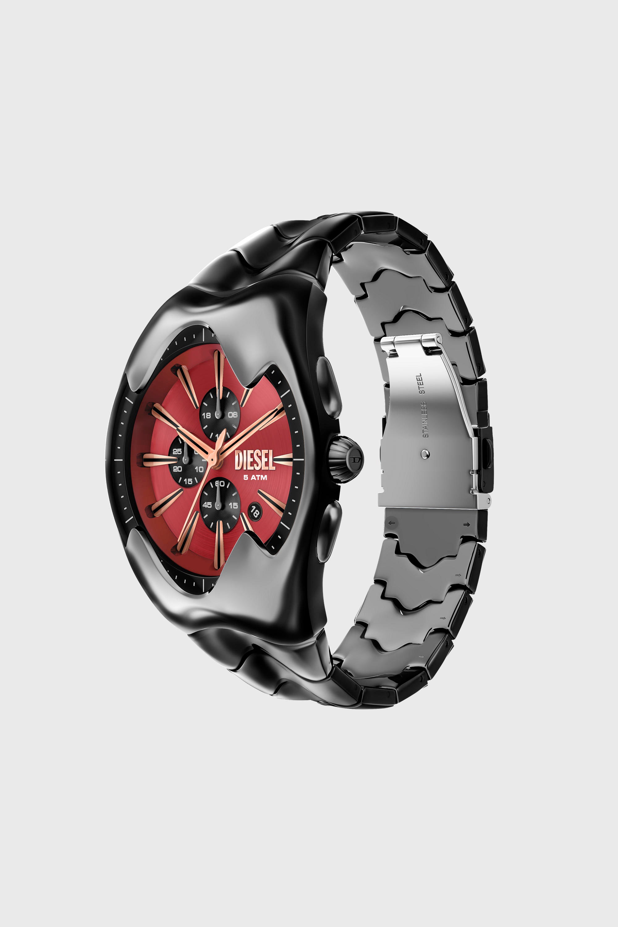 Diesel - DZ4713 WATCH, Male's Mercurial gunmetal stainless steel watch in Black - 2