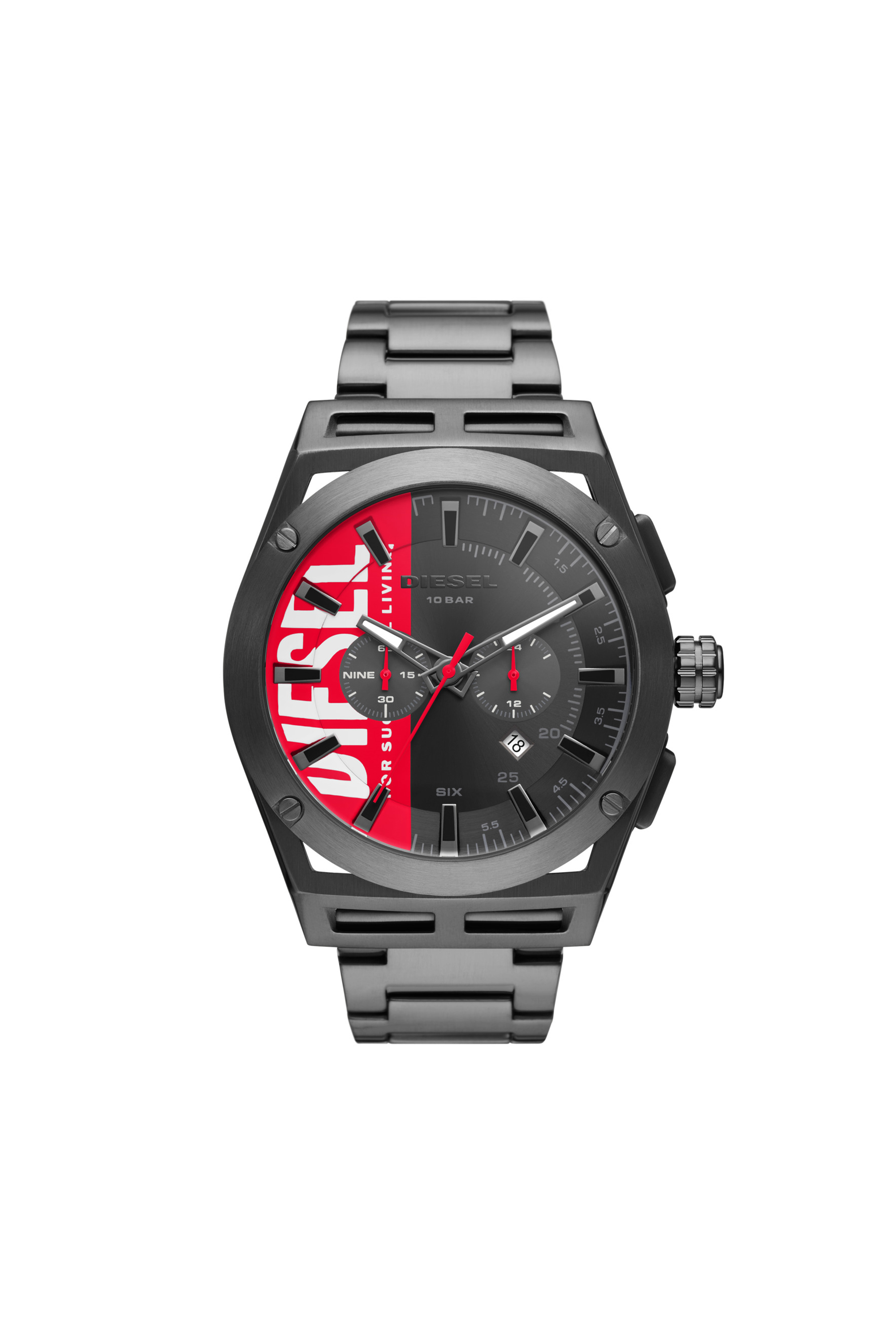 Diesel - DZ4598, Male's Timeframe hronograph gunmetal-tone stainless steel watch in Dark Grey - 1