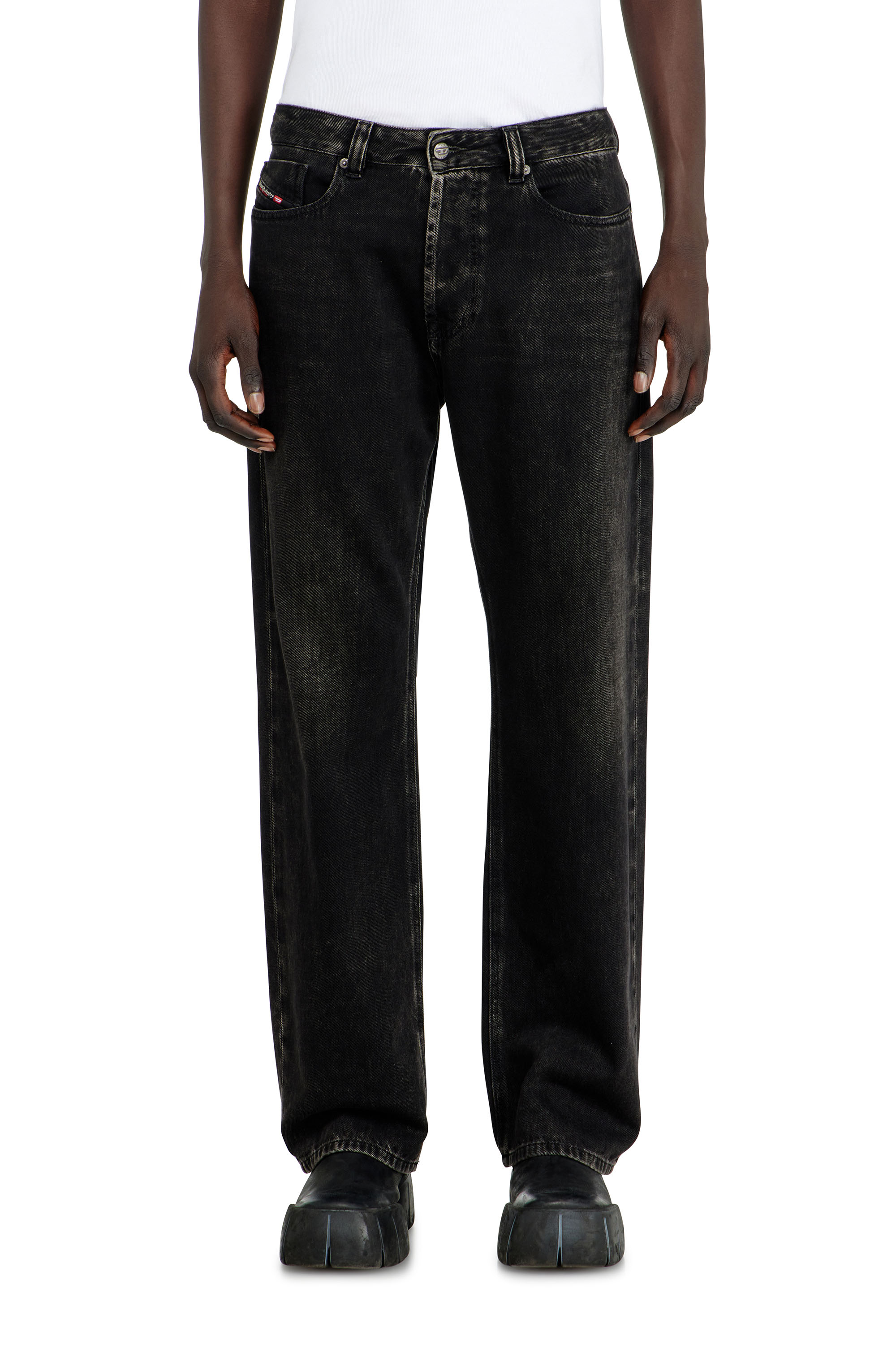 Diesel - Man's Relaxed Jeans 1980 D-Eeper 09J96, Black/Dark grey - 4