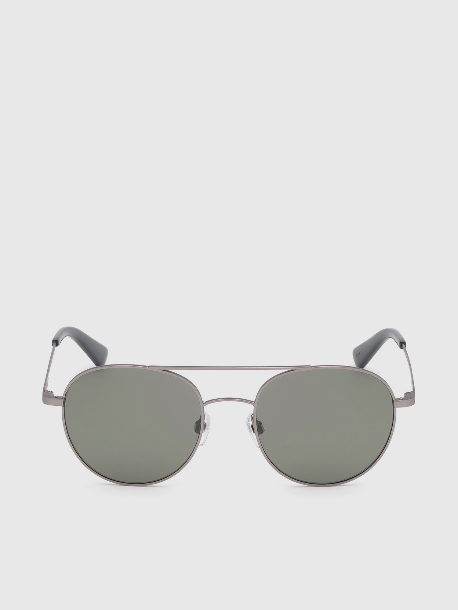 Diesel - DL0286, Unisex's Rounded sunglasses in metal in Dark Beige - 1
