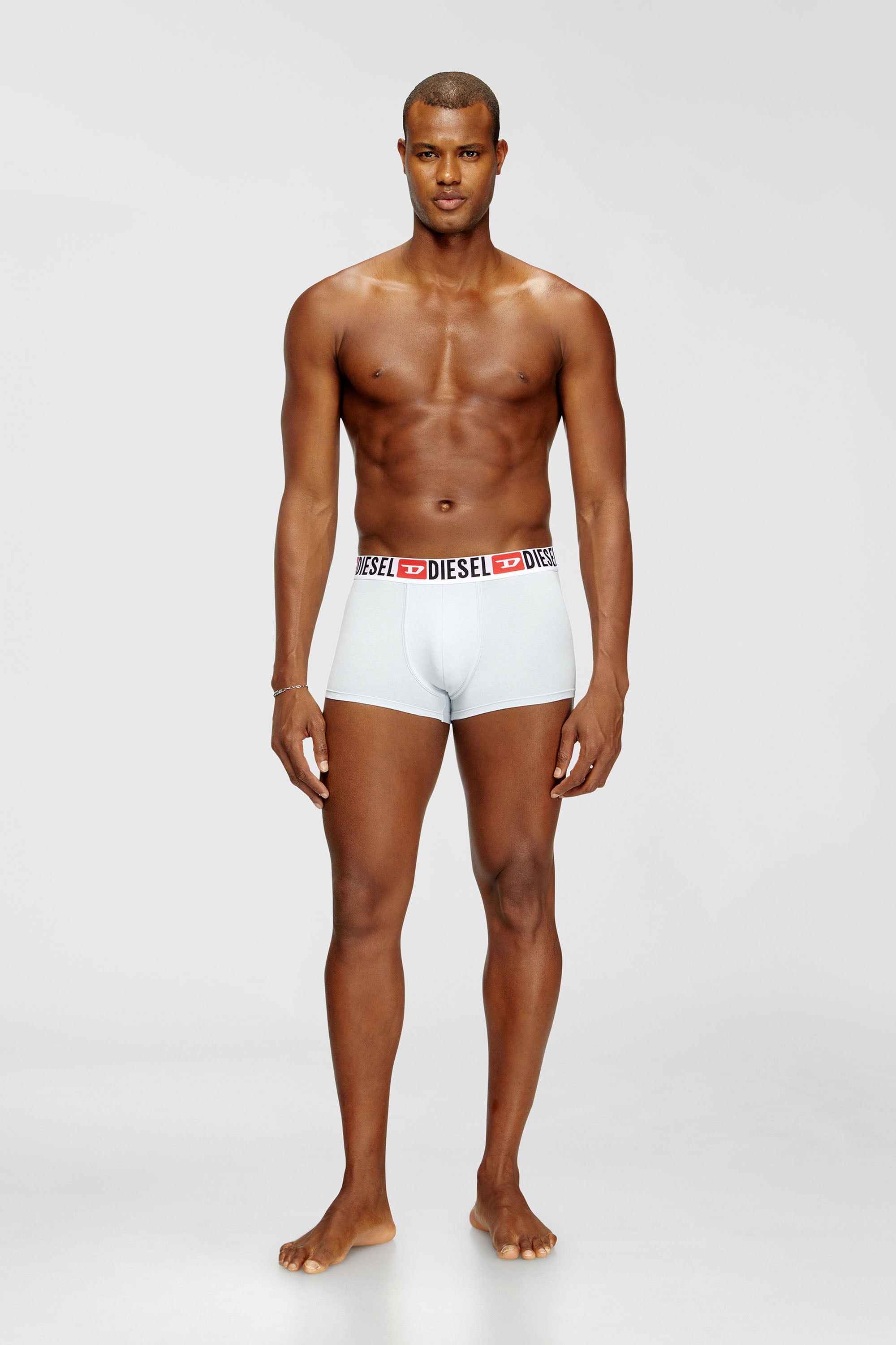 Diesel - UMBX-DAMIENTHREEPACK, Paquete de tres calzoncillos b&oacute;xer con logotipo en la cintura Hombre in Azul marino - 2