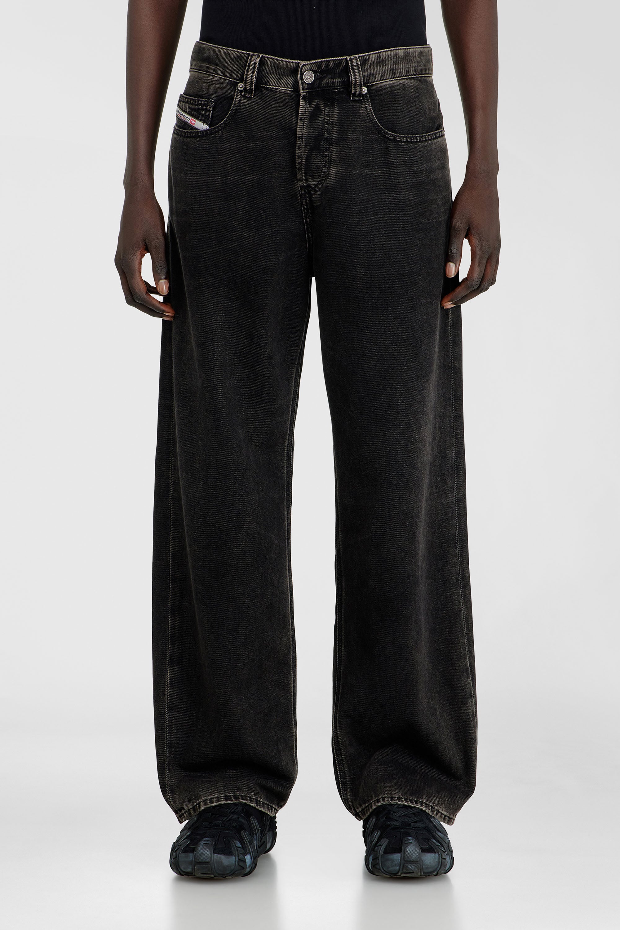 Diesel - Man's Relaxed Jeans 2001 D-Macro 09I35, Black/Dark grey - 4