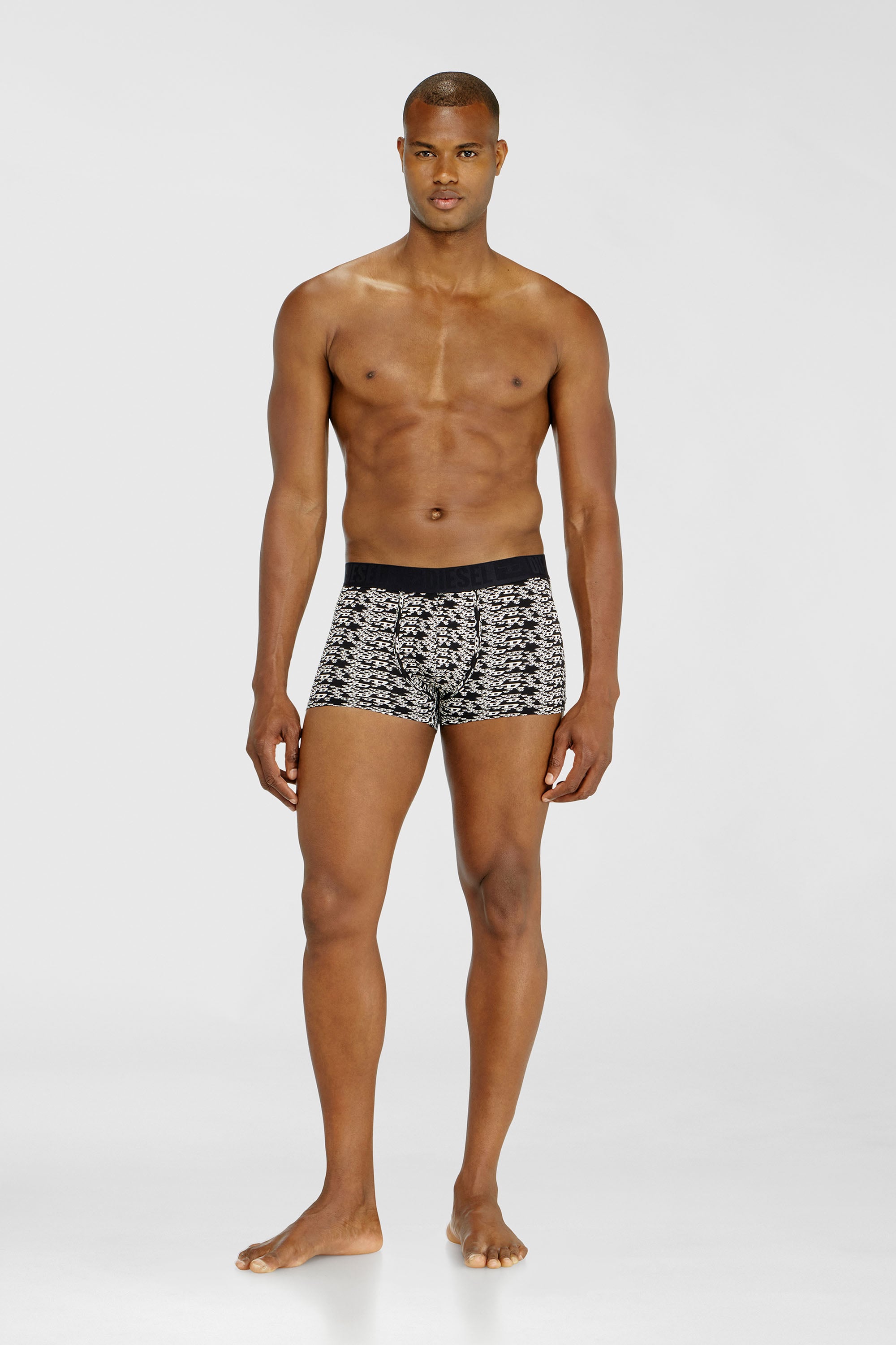 Diesel - MIKE-D-CORE-3PACK, Male's Set of three stretch cotton trunks with all-over print in Black/White - 2