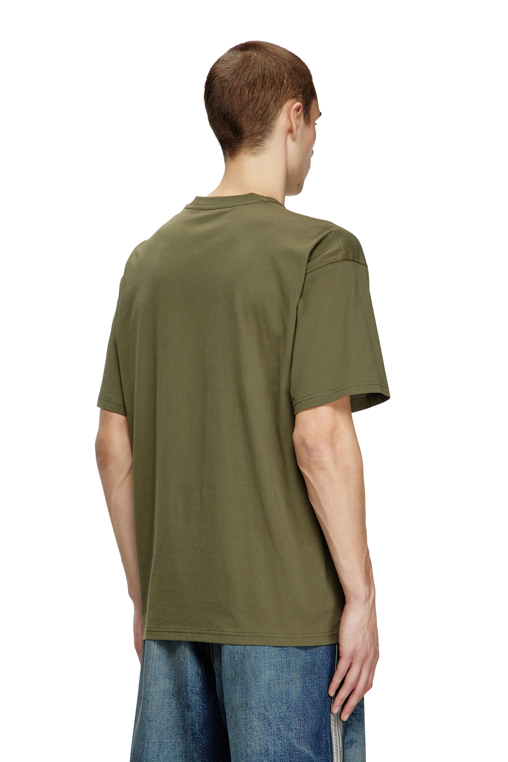 Diesel - T-BOXT-R15, T-shirt à motif graphique avec logo éclaté Homme in Vert - 4