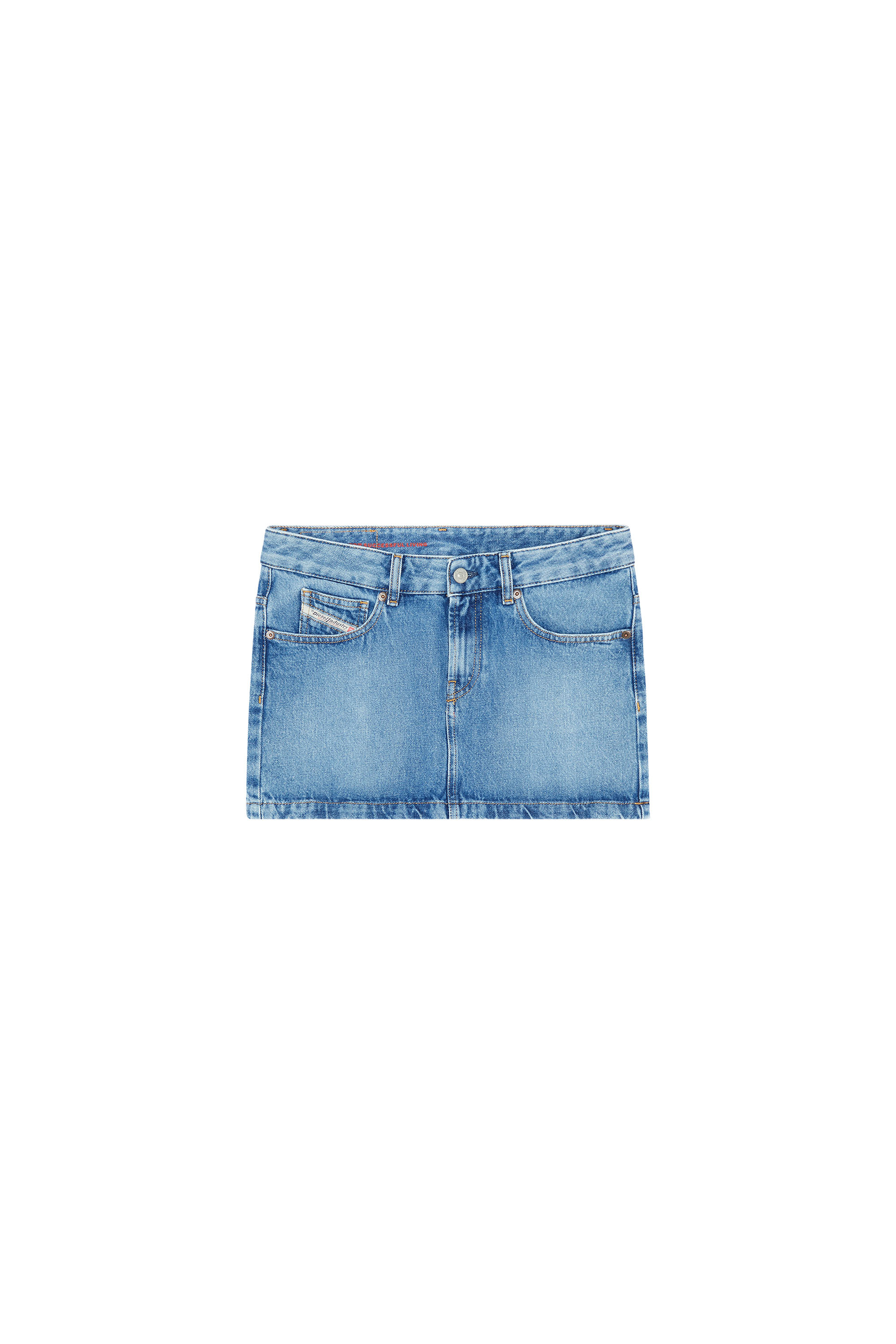 Diesel - DE-RON, Mini-jupe en denim Femme in Bleu - 2