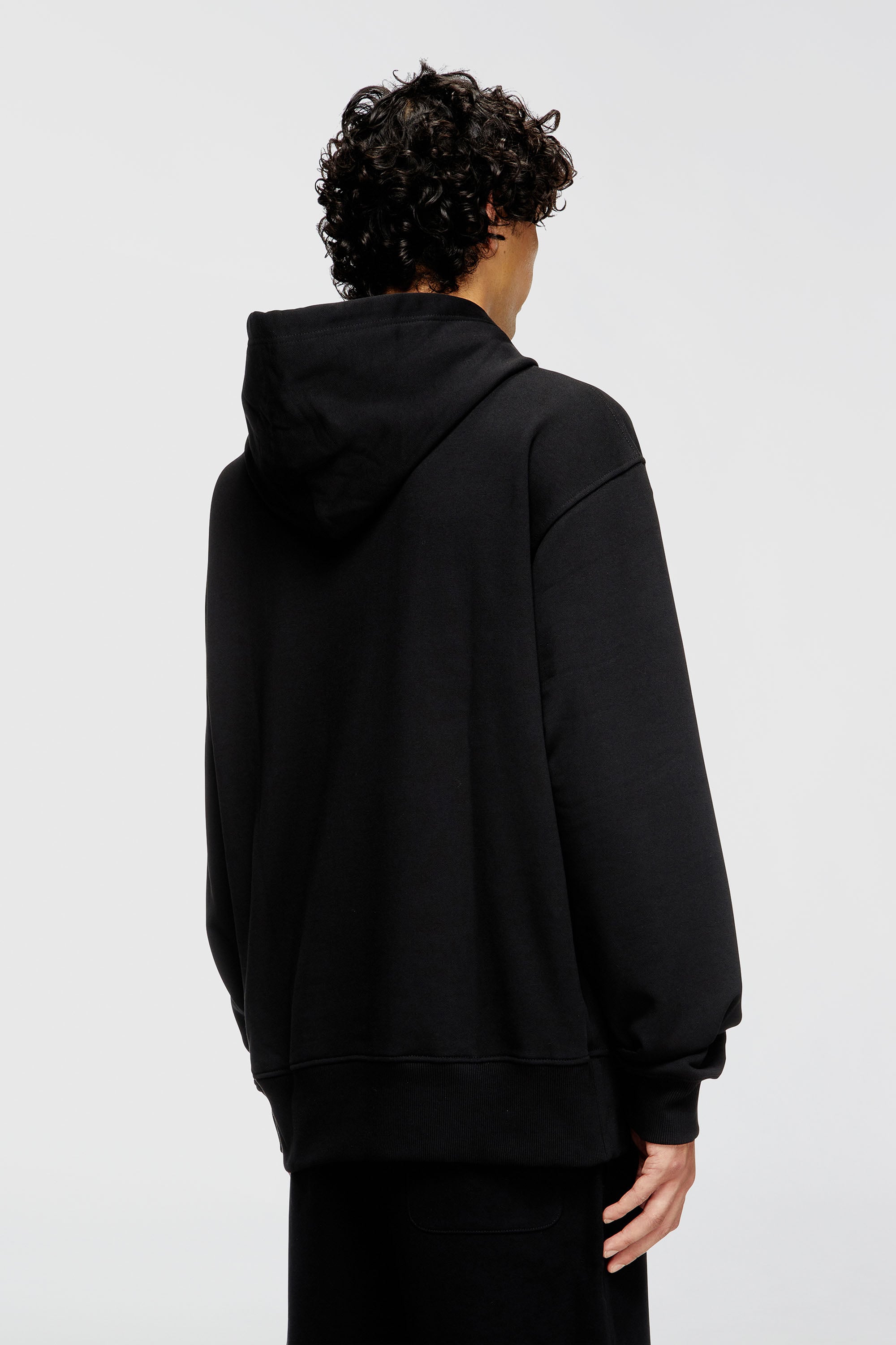 Diesel - S-MACS-HOOD-OD, Male's Hoodie with metallic logo in Black - 4